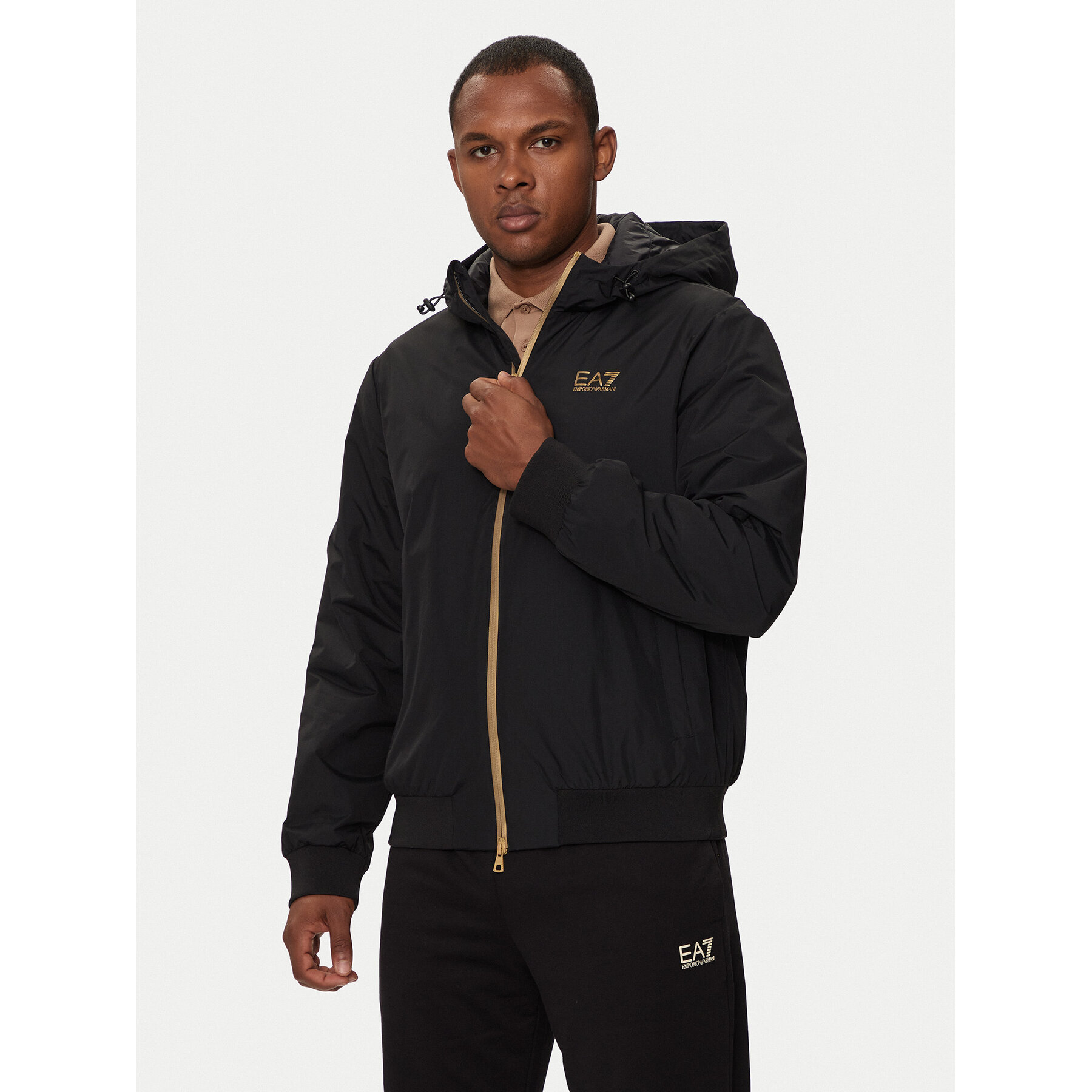 EA7 Emporio Armani Übergangsjacke 8NPB21 PNFZZ 0208 Schwarz Regular Fit