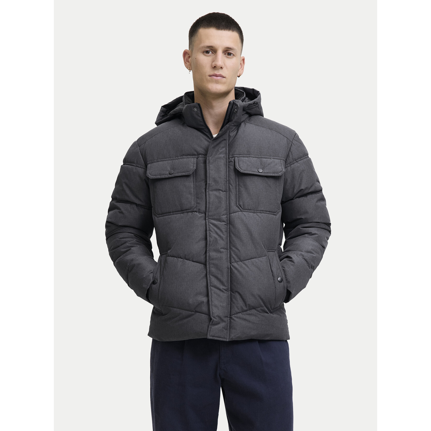 Jack & Jones Winterjacke Morgan 12279687 Grau Regular Fit