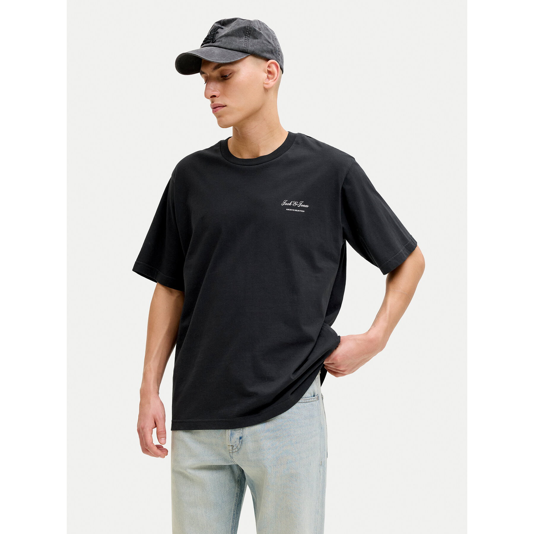 Jack & Jones T-shirt Earchive 12297647 Crna Regular Fit