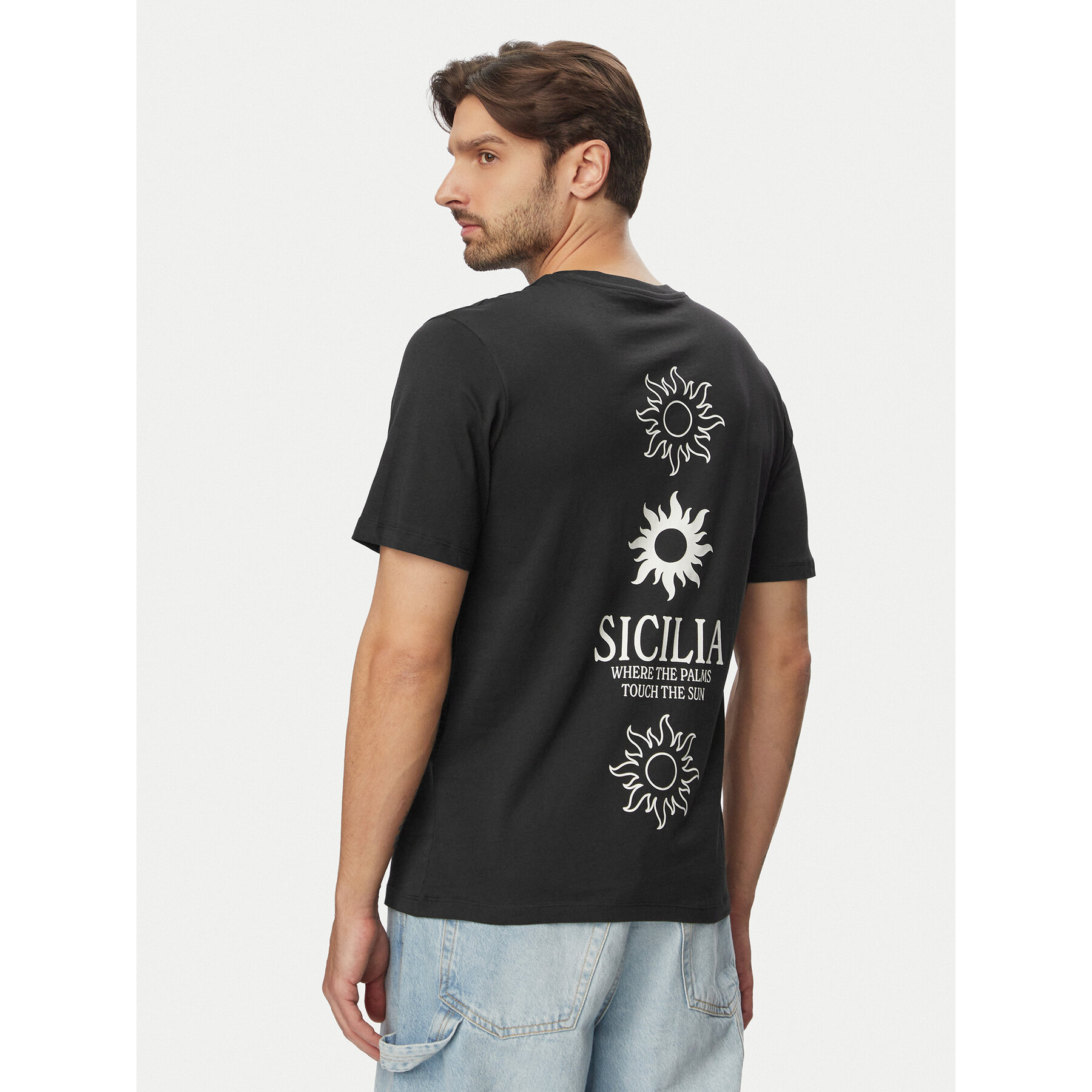 Jack & Jones T-shirt Calm 12297701 Crna Regular Fit