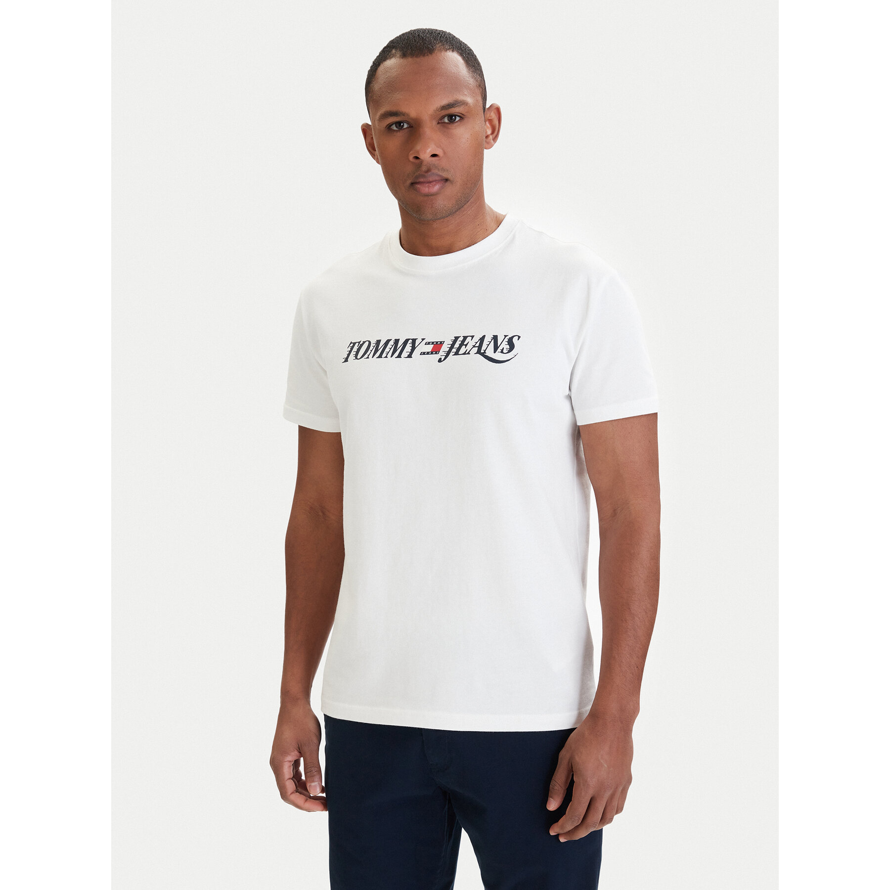 Tommy Jeans T-Shirt DM0DM22548 Weiß Regular Fit