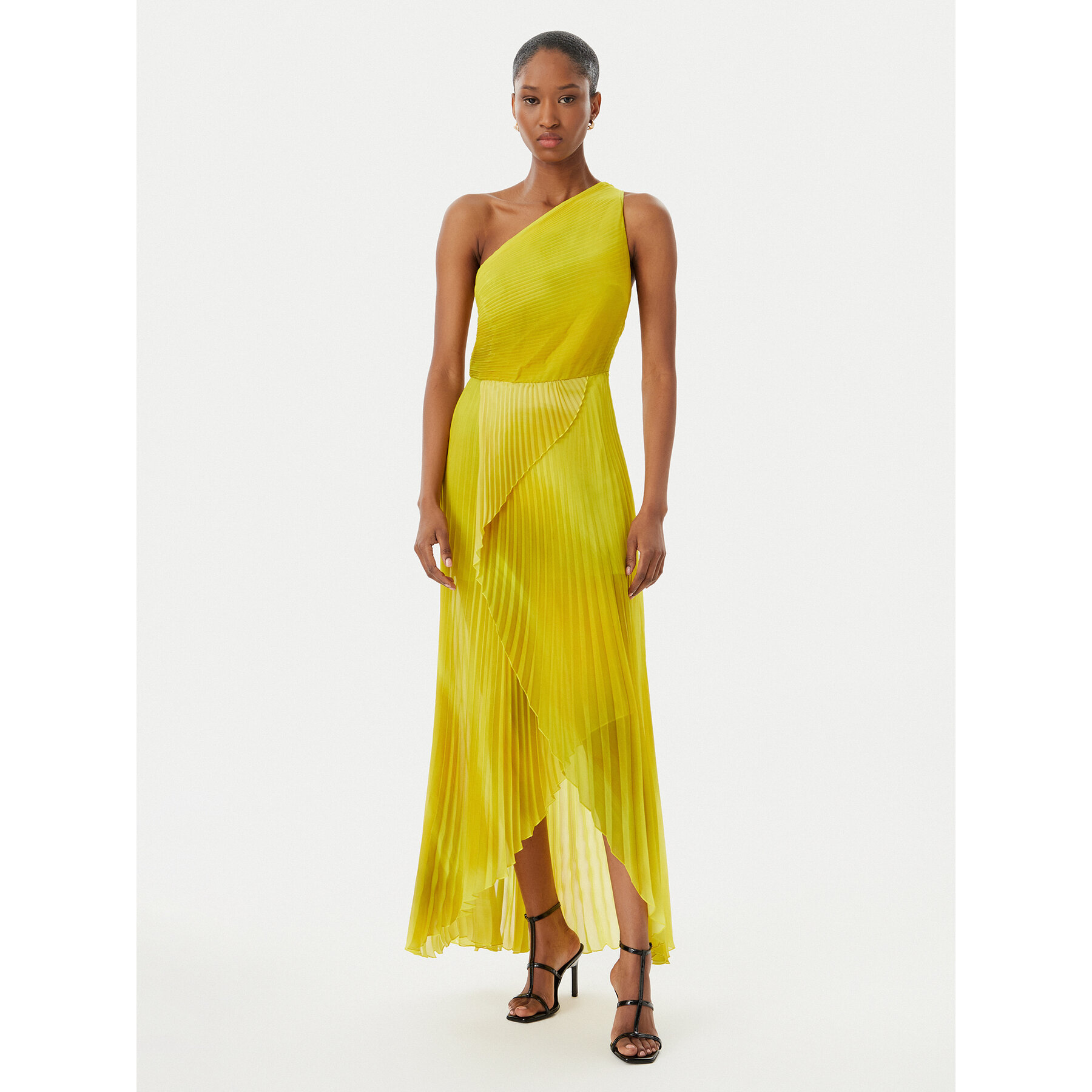 Simona Corsellini Coctailkleid P26CEAB11301 Gelb Slim Fit