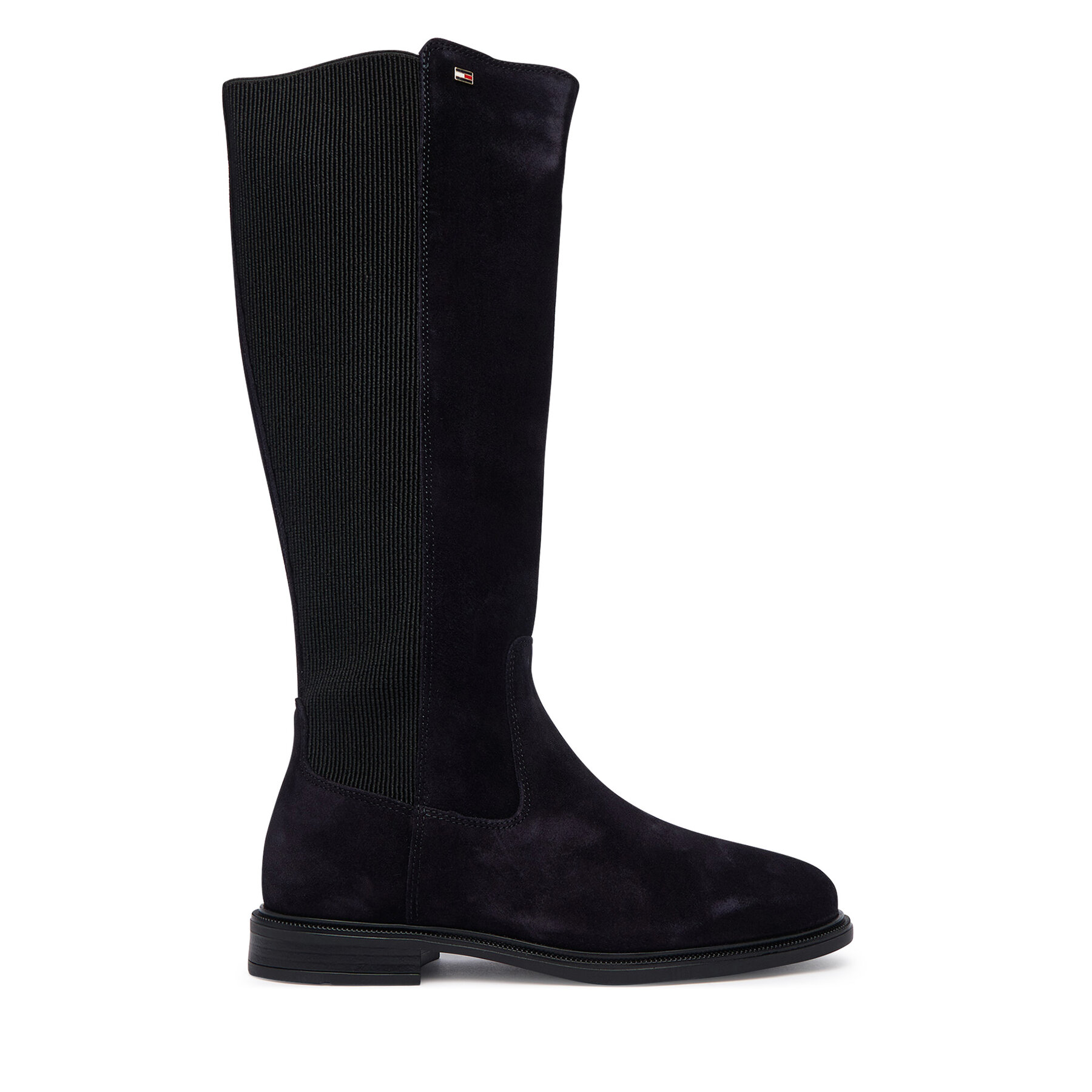 Zimski škornji Tommy Hilfiger Enamel Flag Suede High Chelsea FW0FW09574 Mornarsko modra