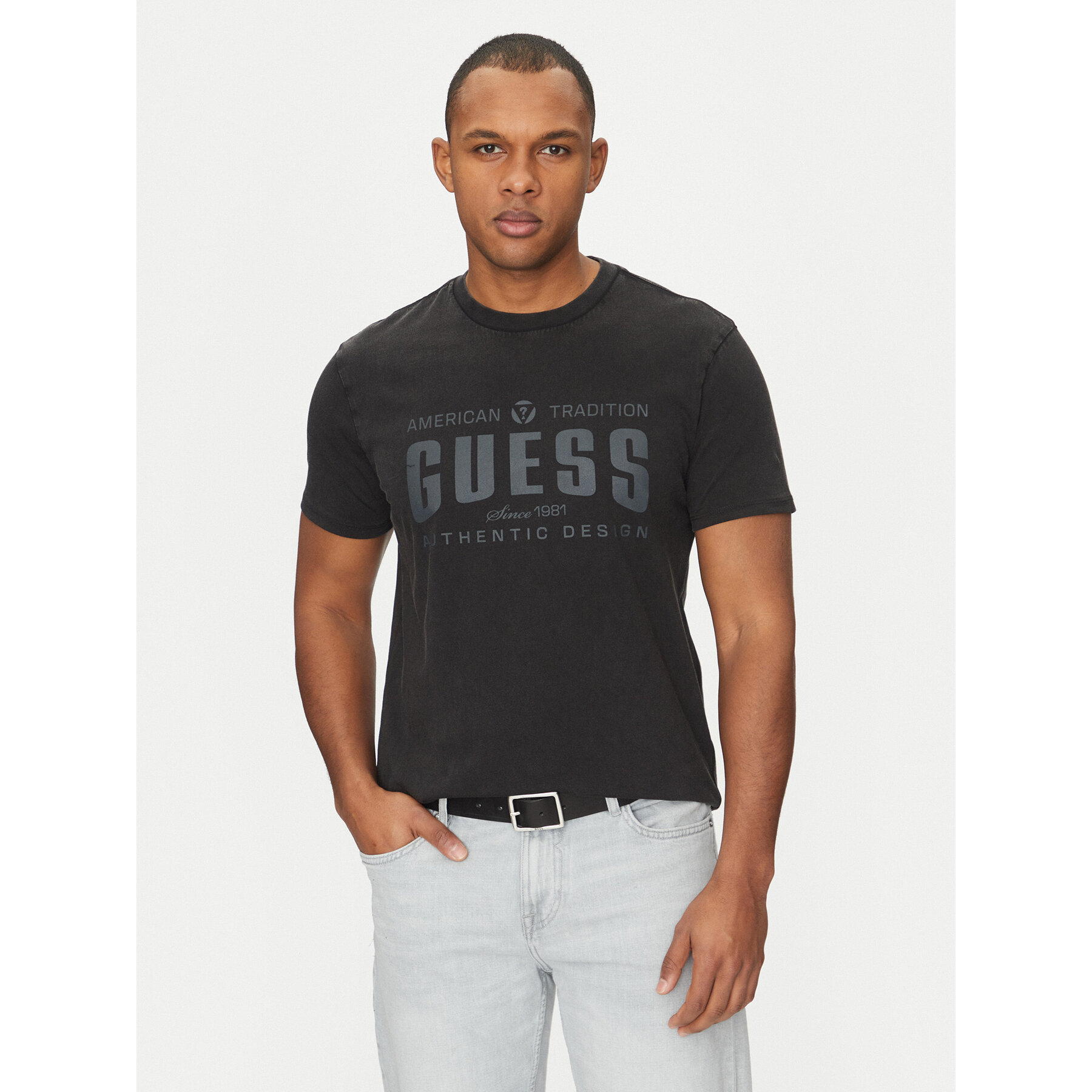 Guess T-Shirt M5GI27 KBW41 Μαύρο Regular Fit