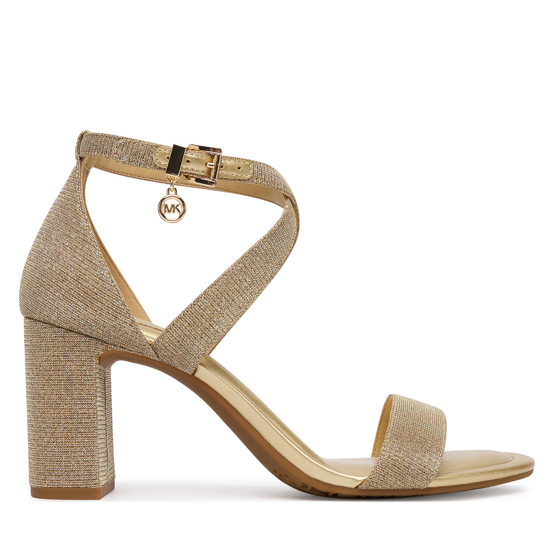 Sandále MICHAEL Michael Kors Alexa Block 40S6AXMS1D Zlatá