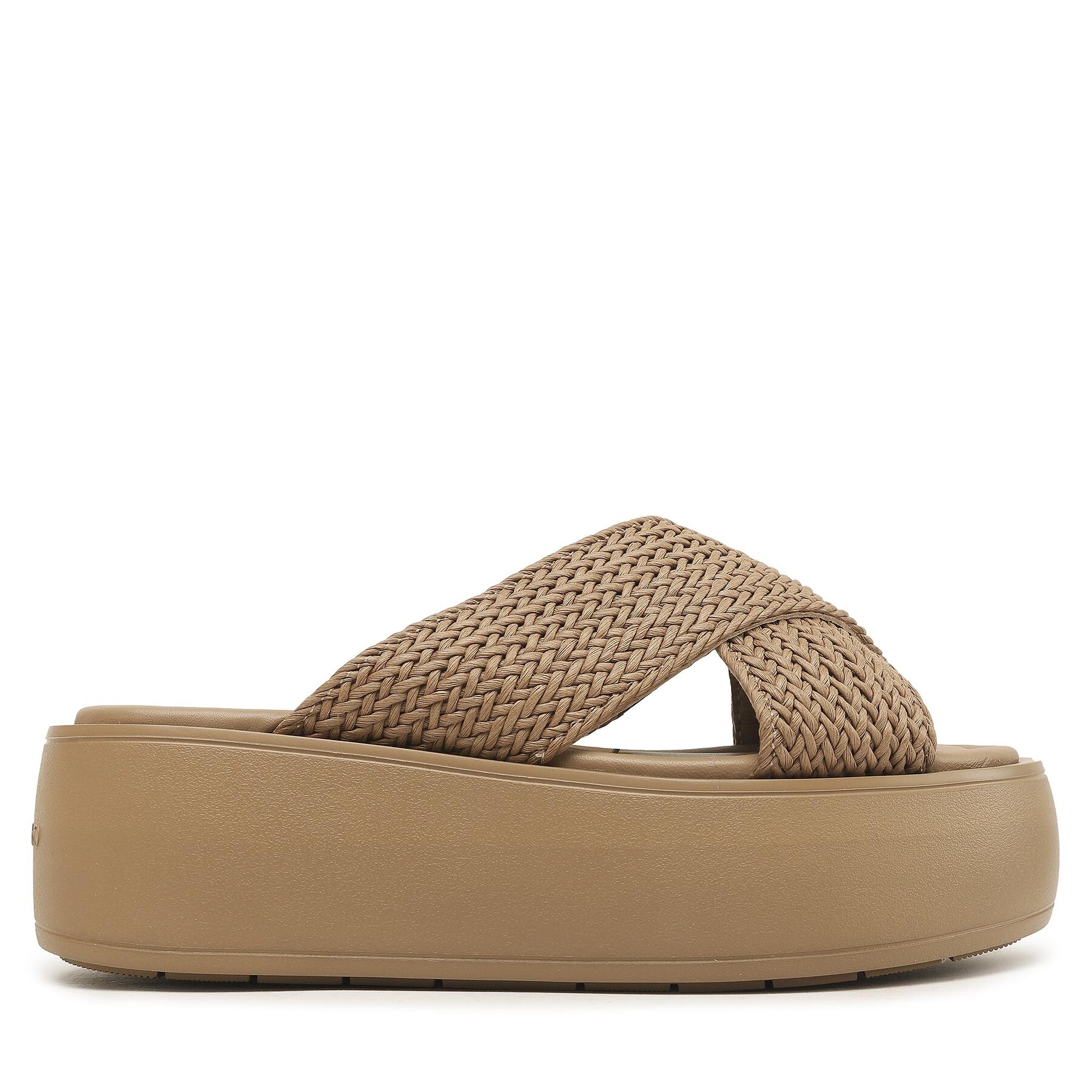 Παντόφλες Calvin Klein Bubble Slide-Woven HW0HW01468 Καφέ