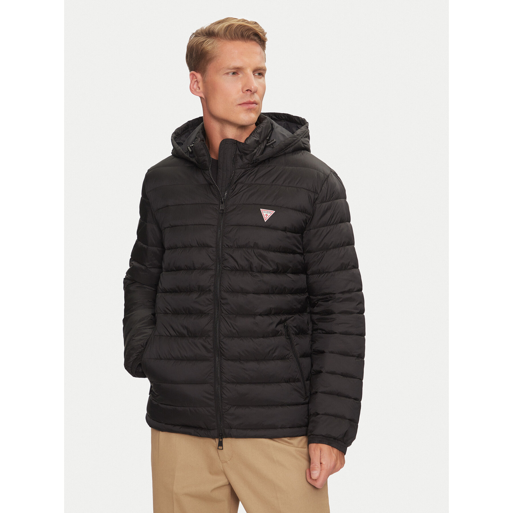 Guess Daunenjacke M4YL99 WG922 Schwarz Regular Fit