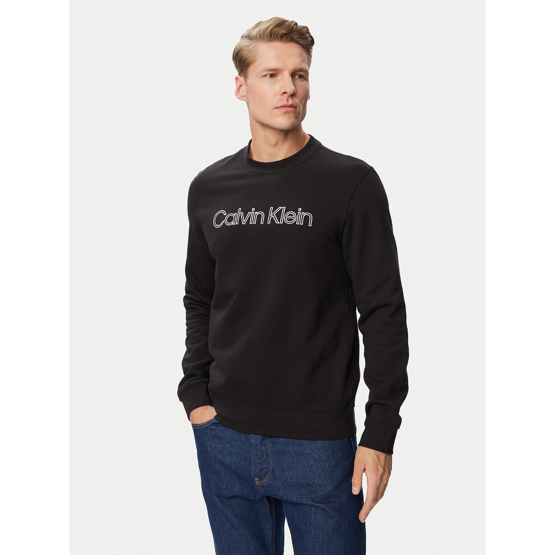 Calvin Klein Sweatshirt LV04RG281G Schwarz Classic Fit