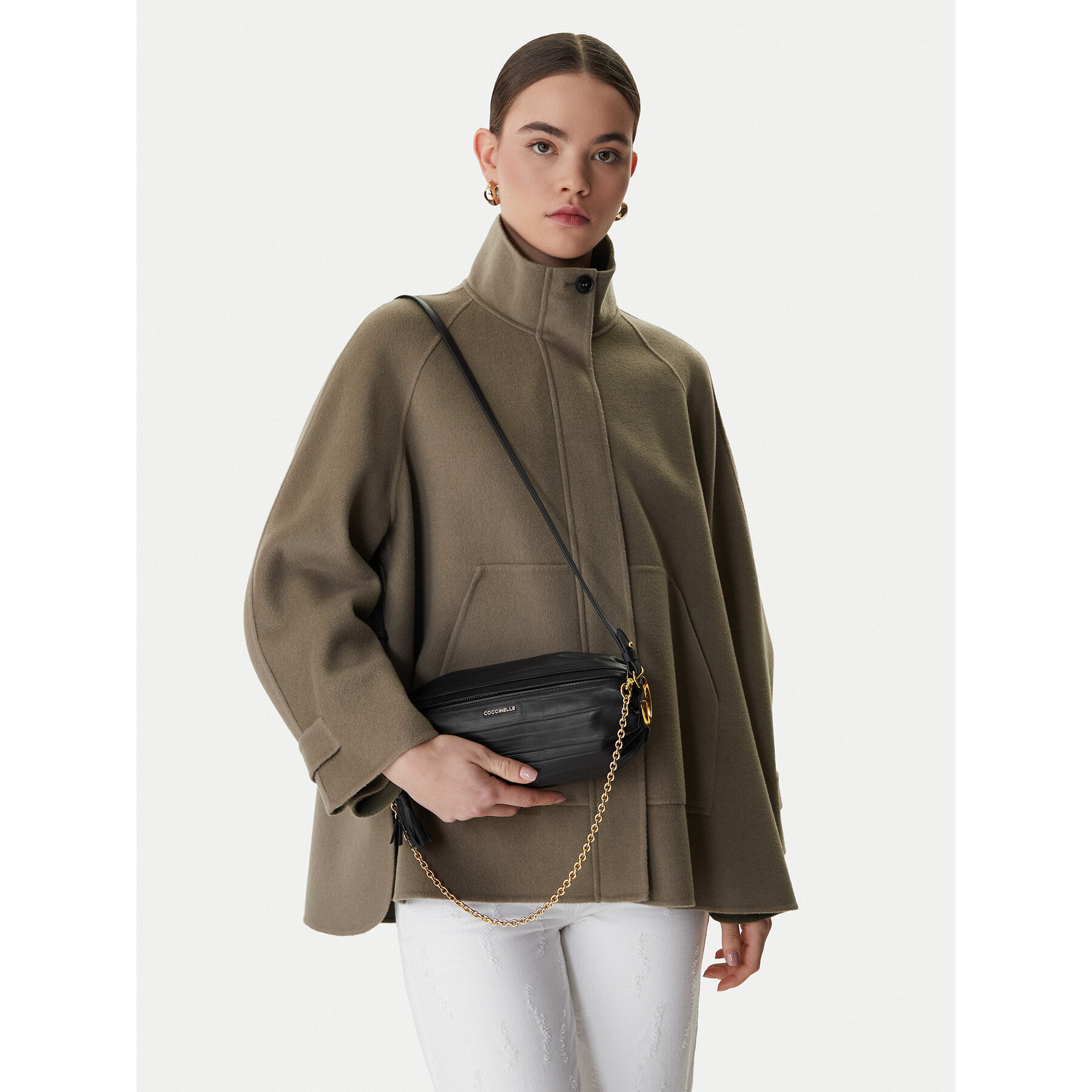 Geantă Coccinelle U4Q Coccinelle Roll Plisse E1 U4Q 15 02 01 Negru