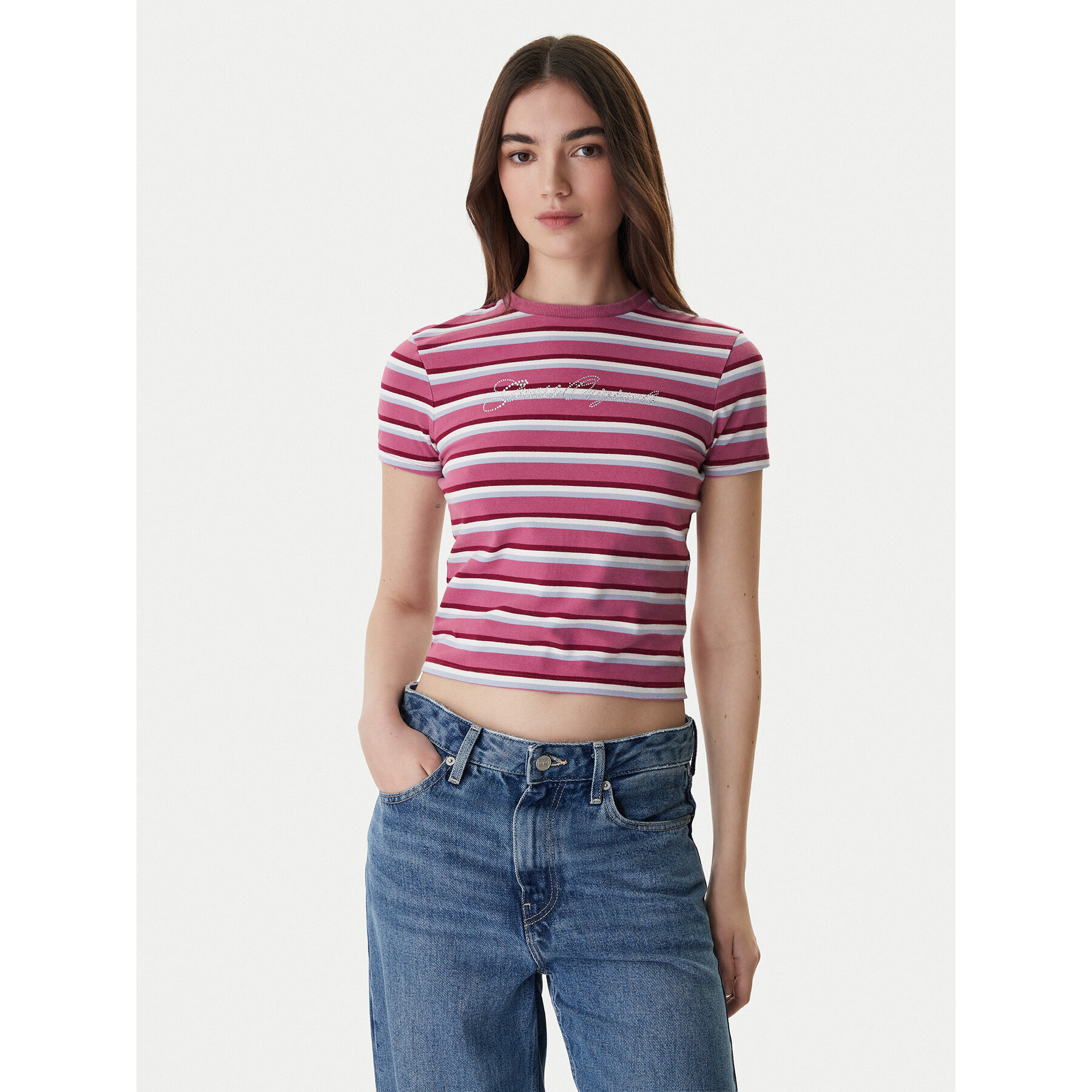 Guess T-shirt W6RI41 J1314 Ružičasta Regular Fit