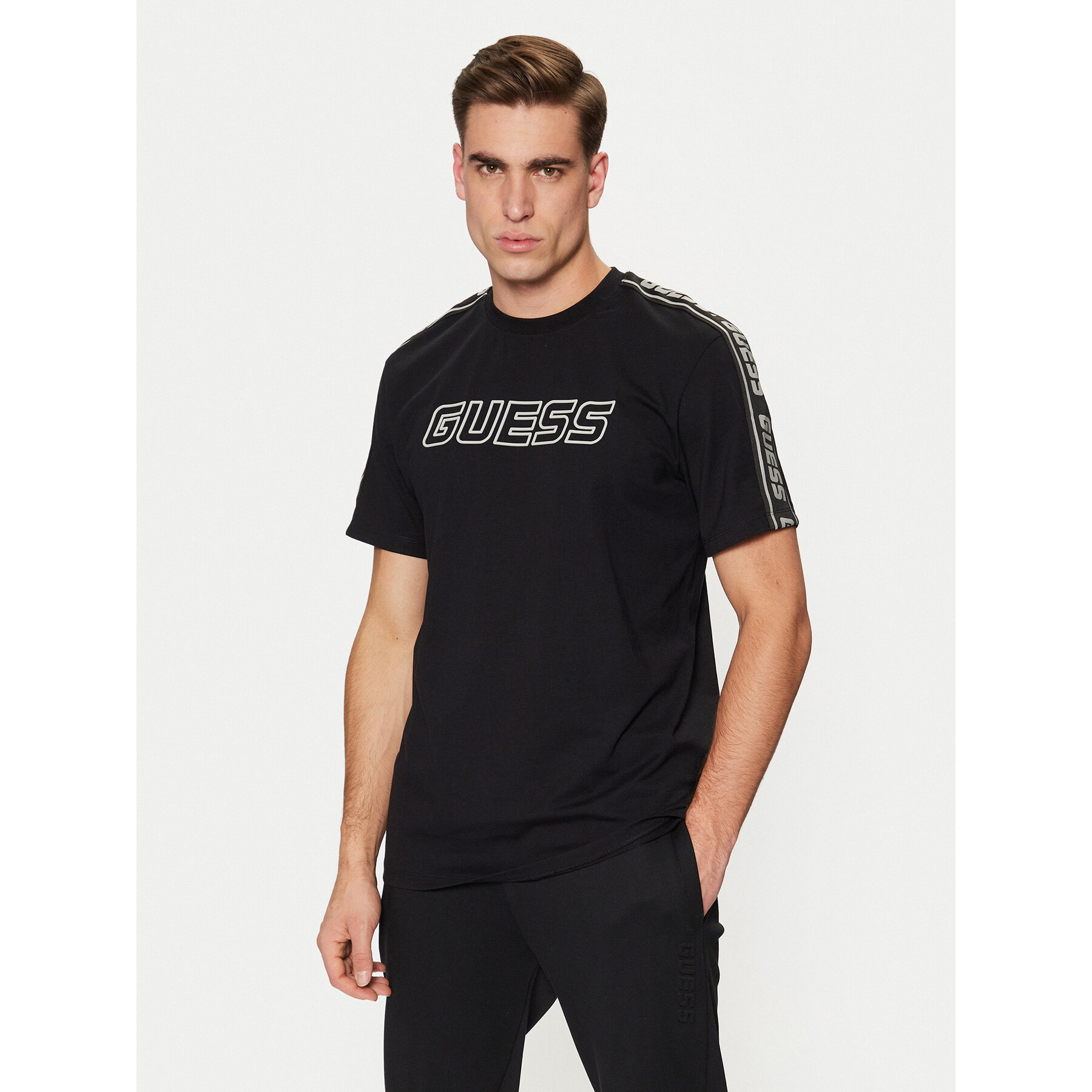 Guess Póló Arlo Z4GI18 J1314 Fekete Regular Fit