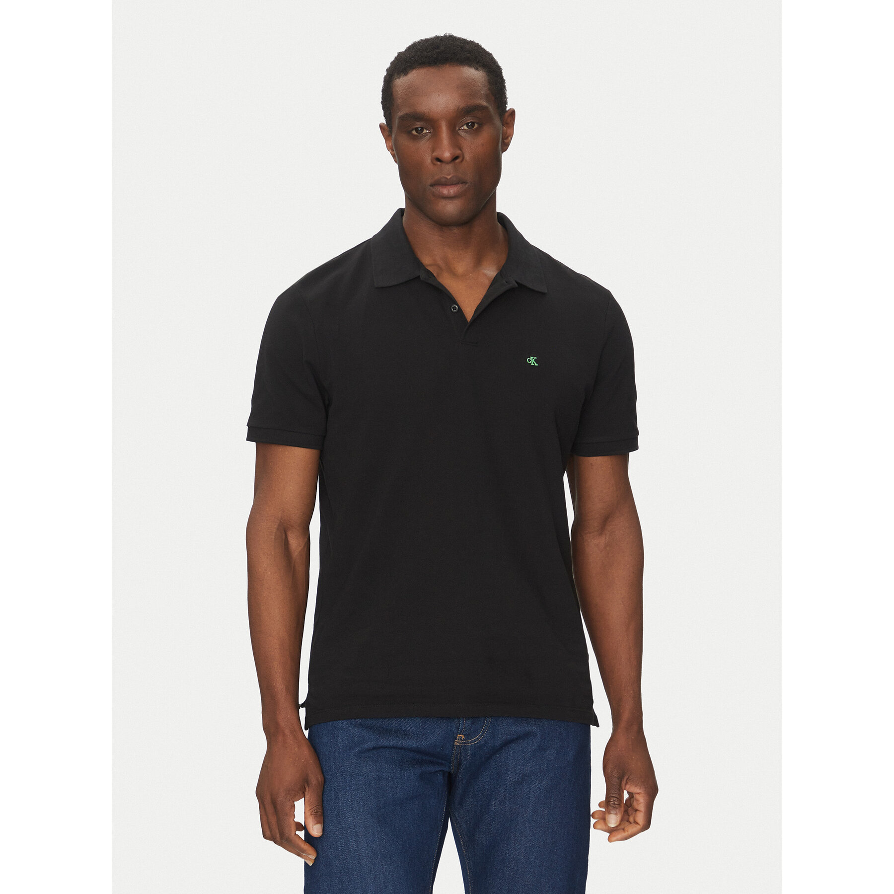 Calvin Klein Jeans Polo LV040EM269 Crna Regular Fit