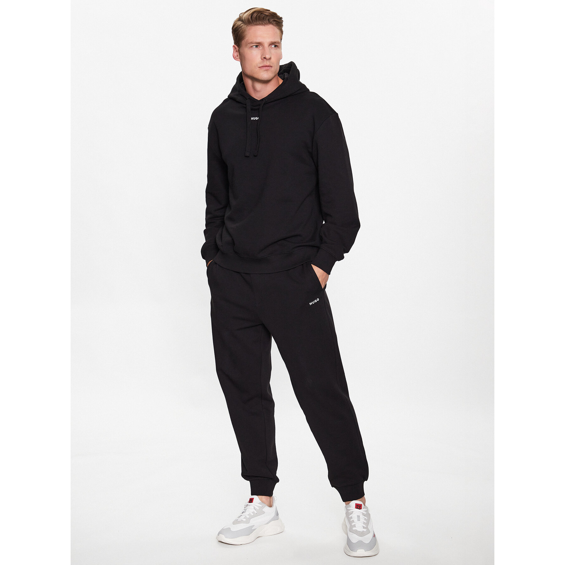 Hugo Jogginganzug Dapodayote 50492581 Schwarz Relaxed Fit