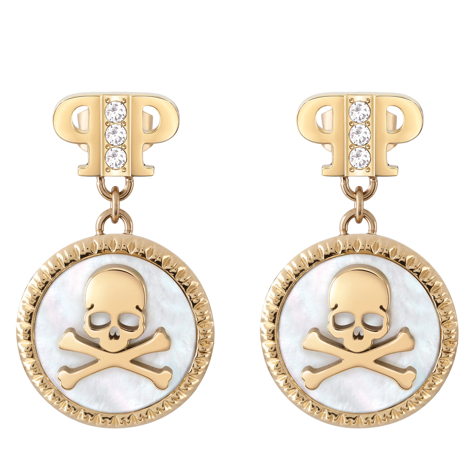 Boucles d'oreilles PHILIPP PLEIN Plein Mini Logo PJ2EA08EU Or