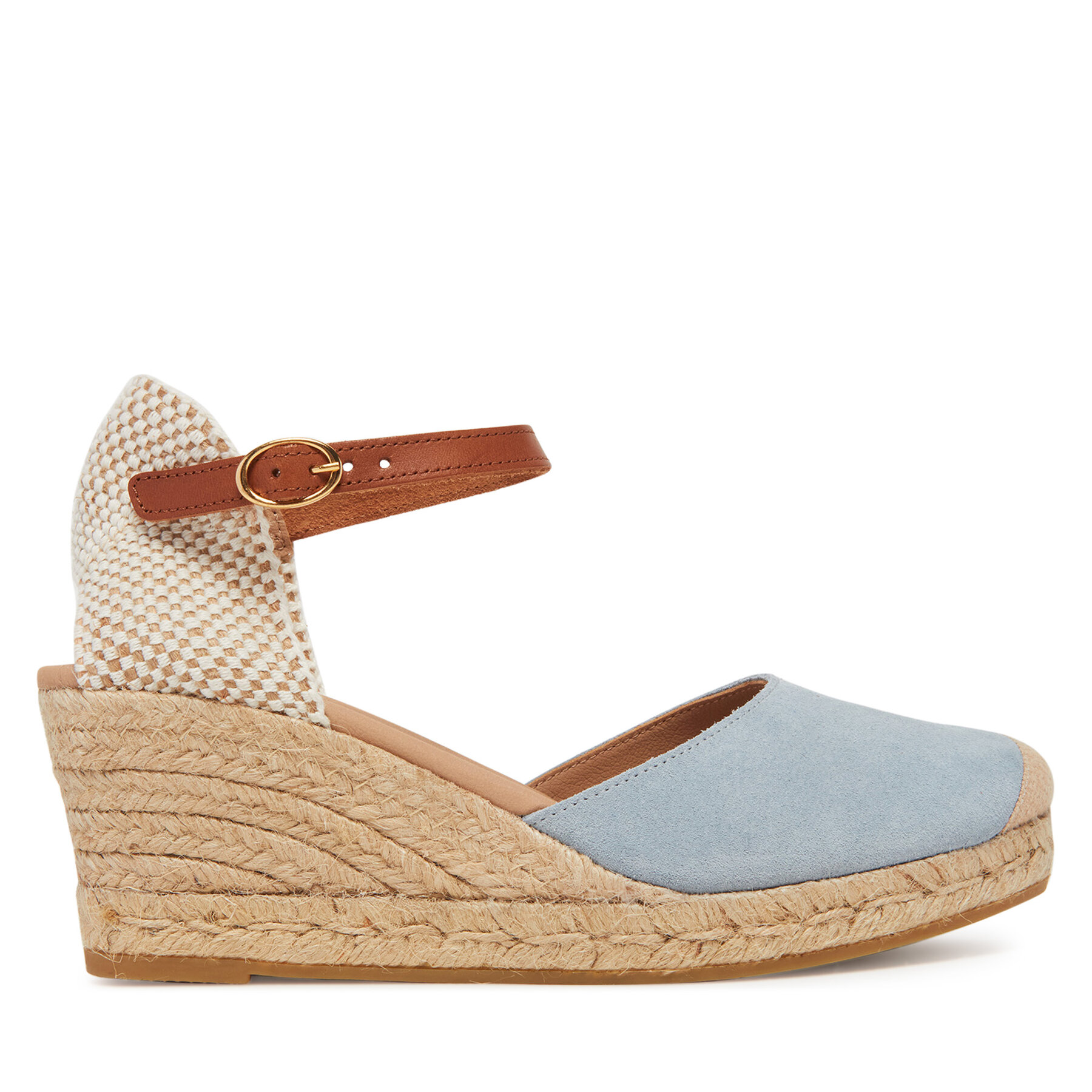 Espadrilky Genuins Carina Velour G106384 Modrá