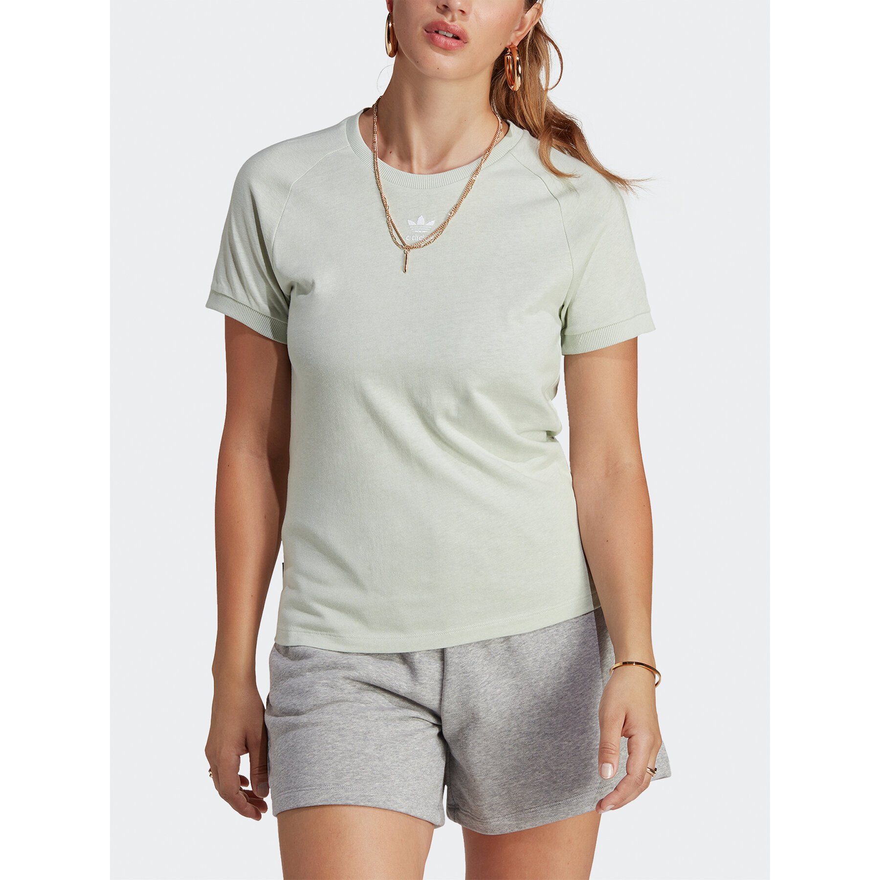 adidas Póló Essentials  Made with Hemp T-Shirt HA7151 Zöld Slim Fit