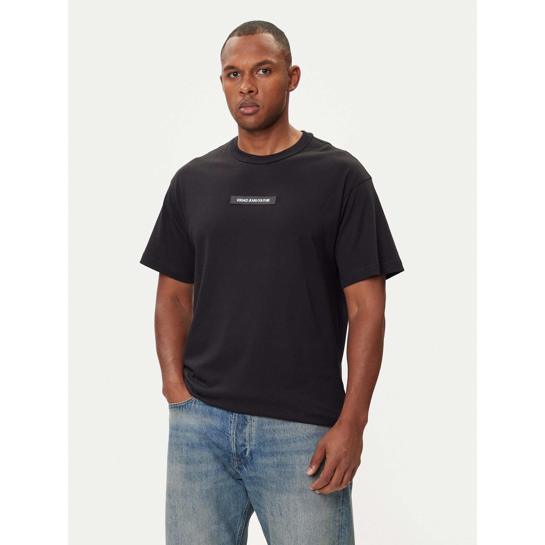 Versace Jeans Couture T-Shirt 79GAHT02 CJ00T Schwarz Regular Fit