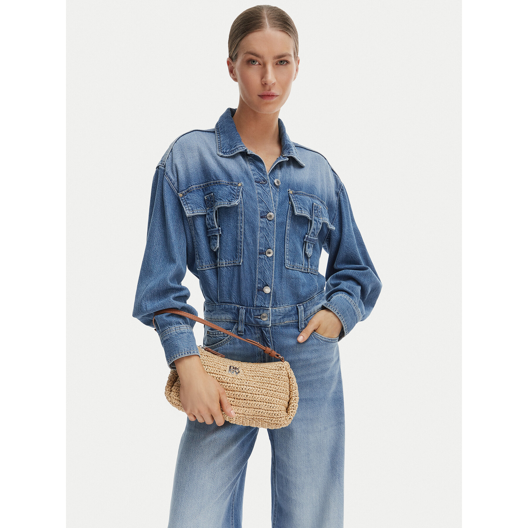 Kabelka DKNY R613YE54 Béžová