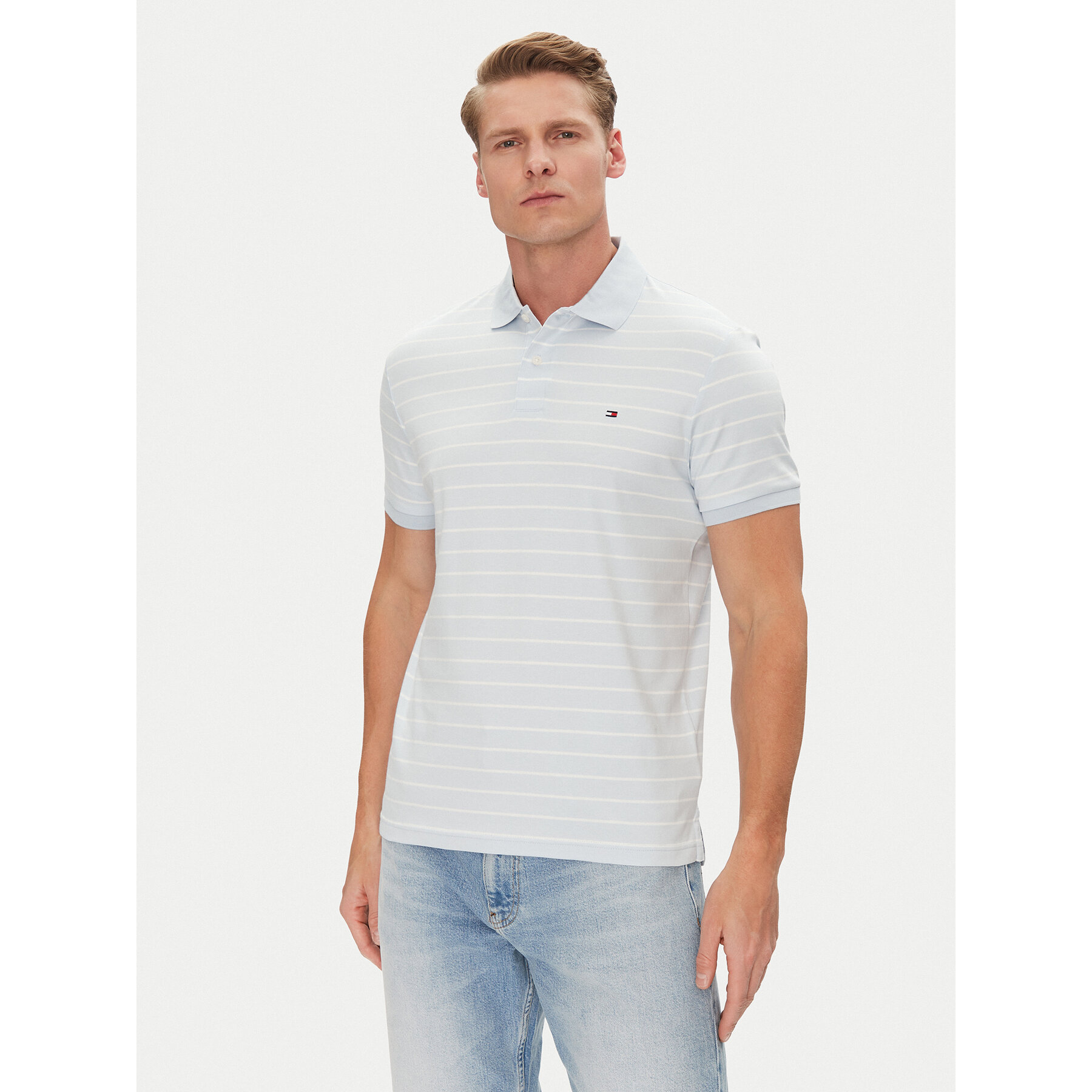 Tommy Hilfiger Polo MW0MW39994 Celeste Regular Fit