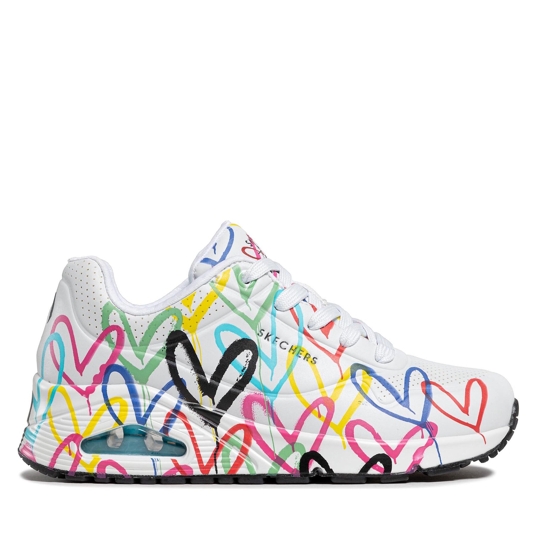 Sneakersy Skechers Uno Spread The Love 55507/WMLT Biela