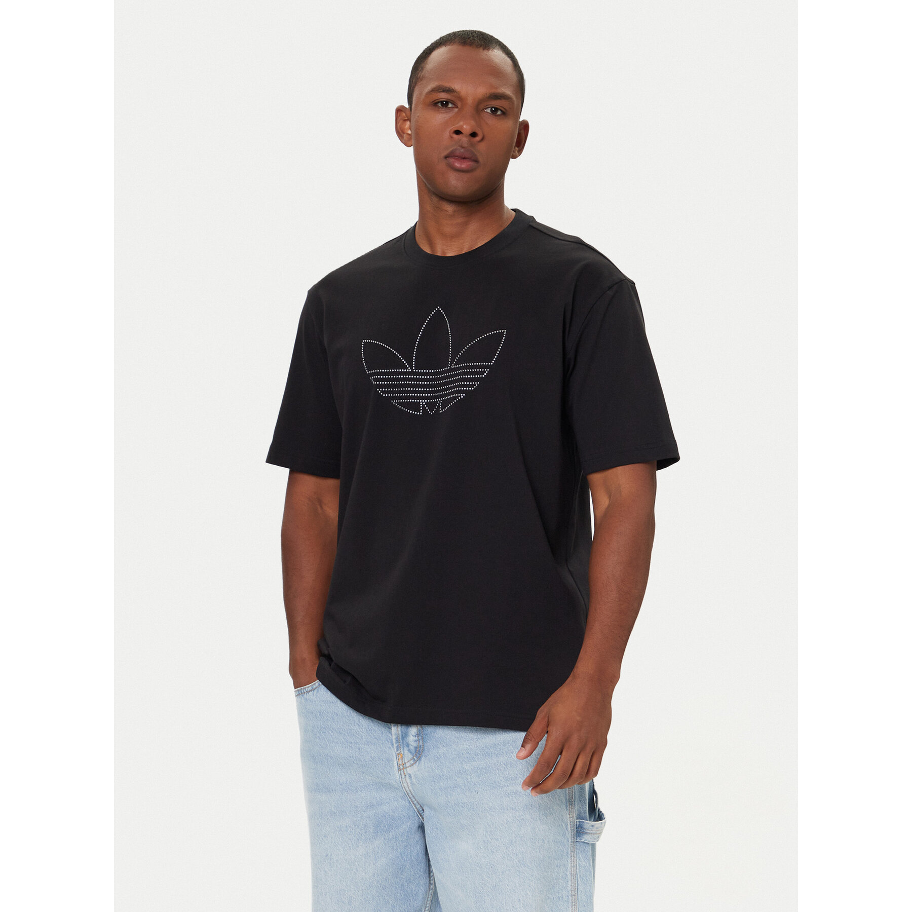 adidas Majica Studded JY2806 Črna Loose Fit