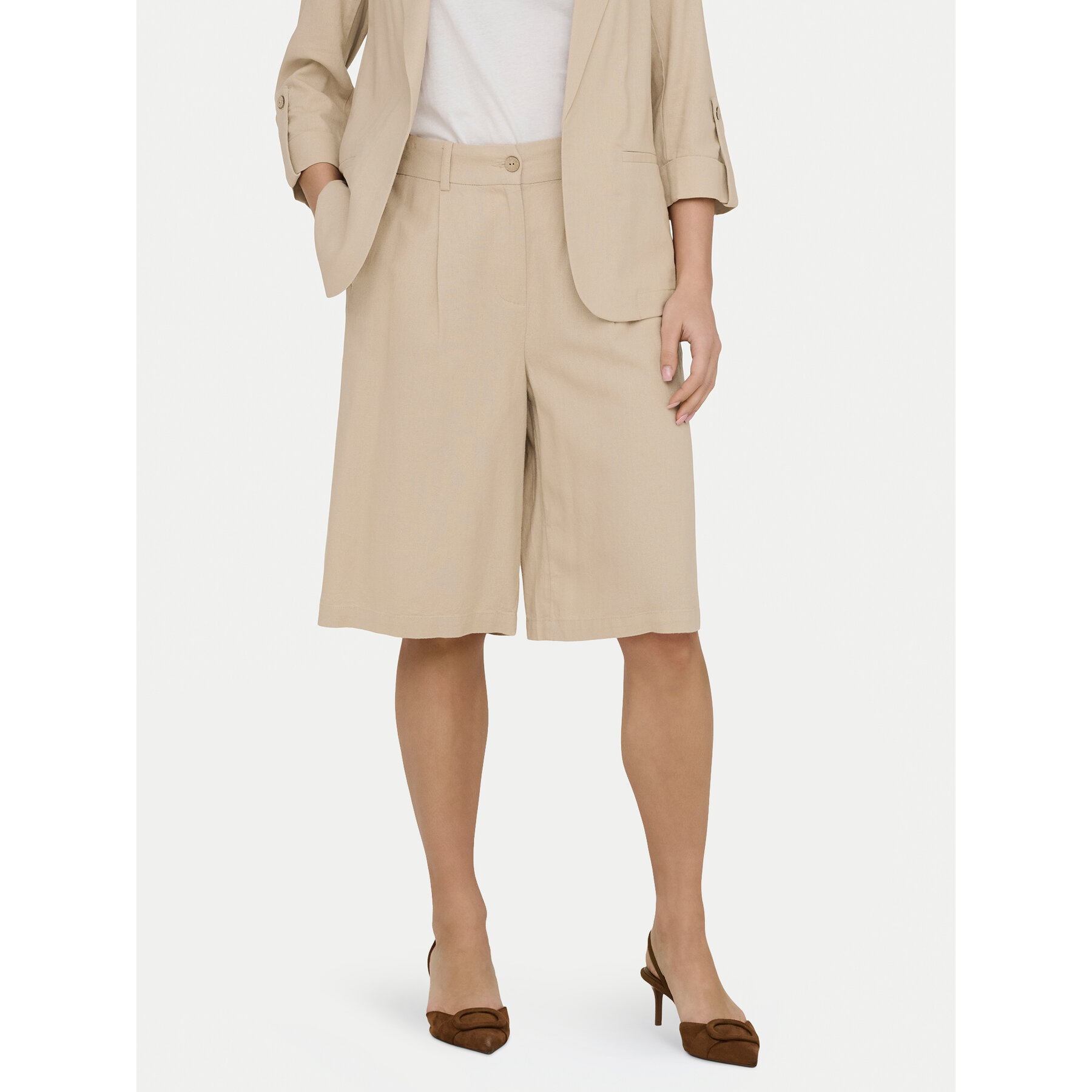 Only Bermudahose Goa 15363720 Hellbeige Loose Fit