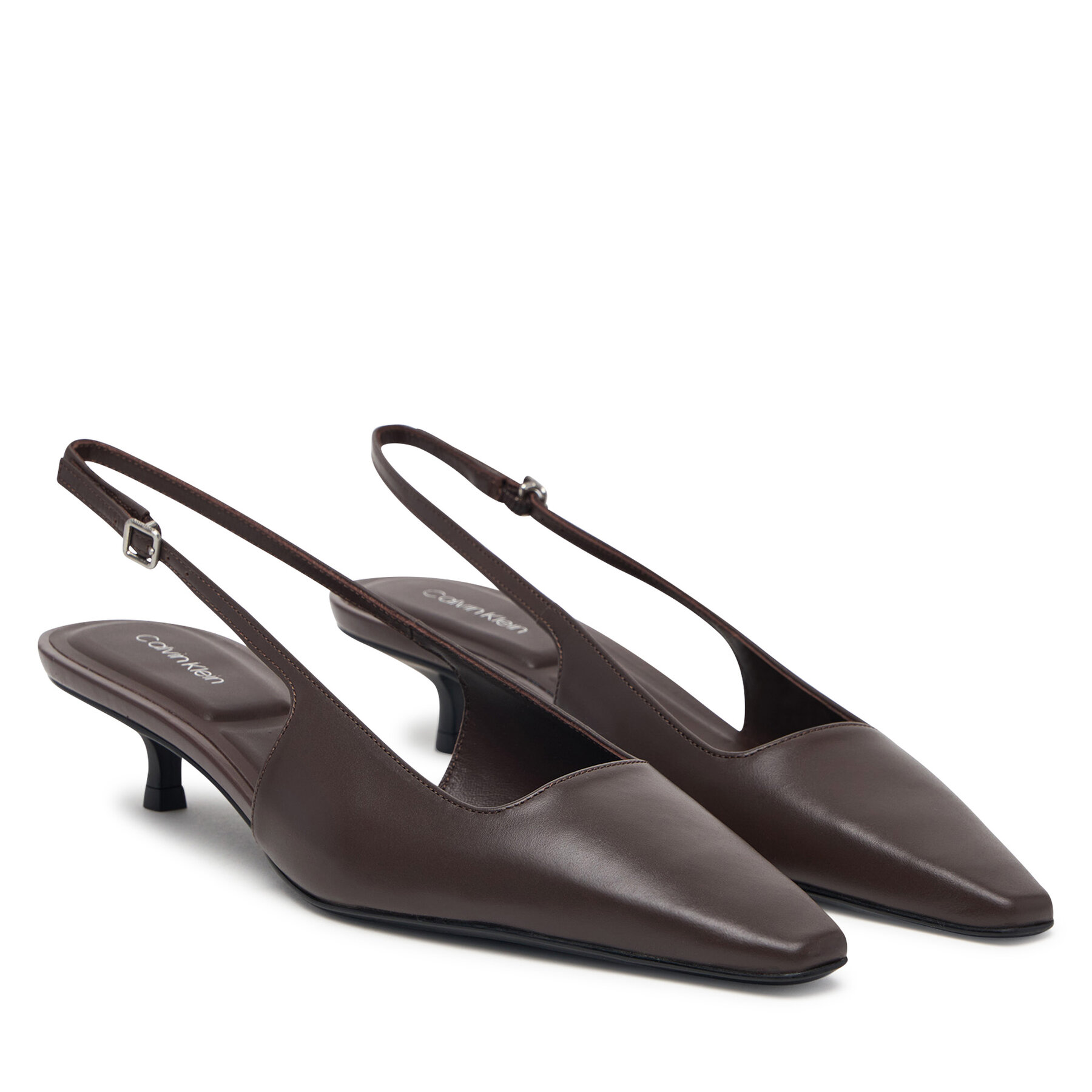Обувки на ток Calvin Klein Kitten Heel Pump Sling Hdw HW0HW03168 Черен