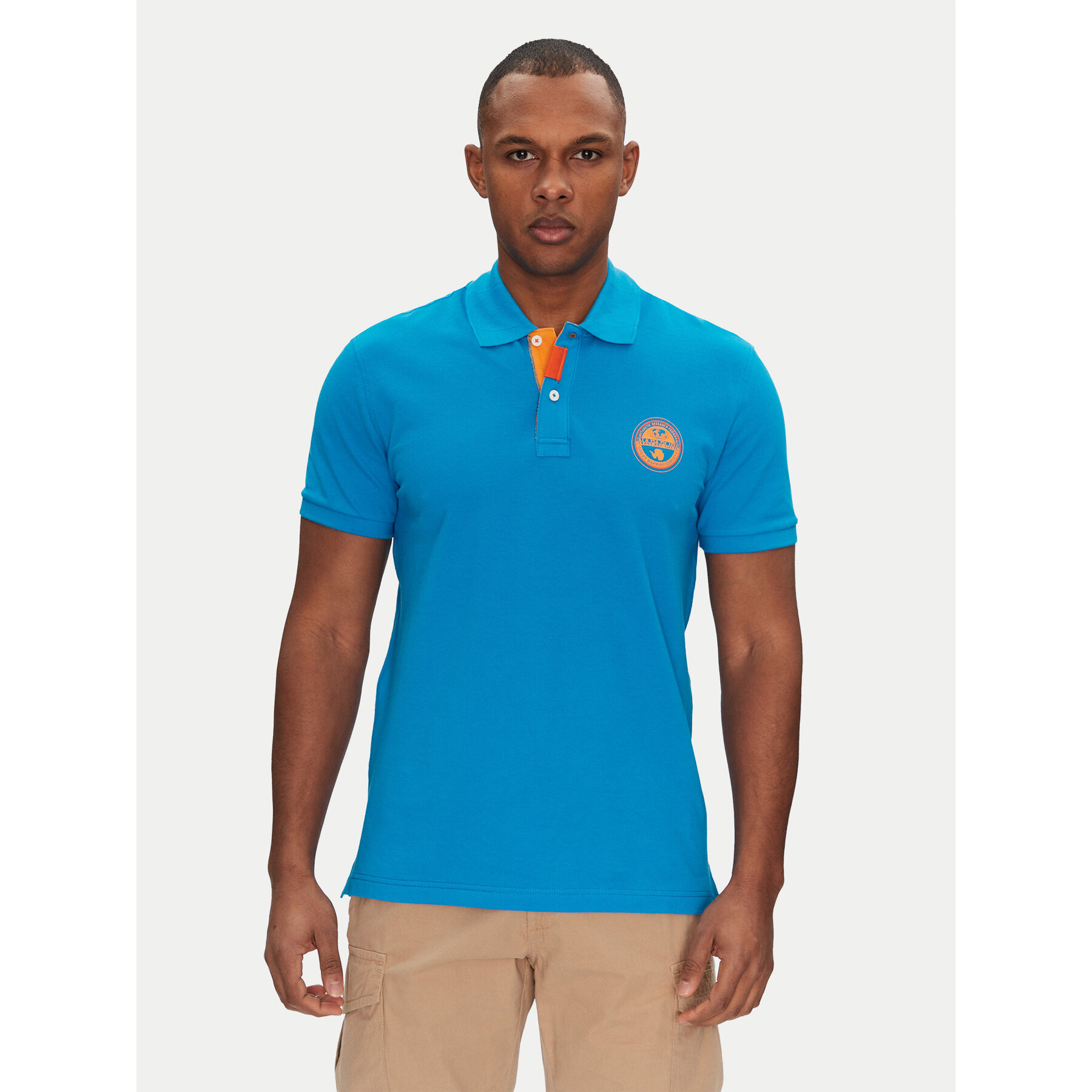 Napapijri Polo E-Clanis NP0A4ID3B2W1 Blu Regular Fit