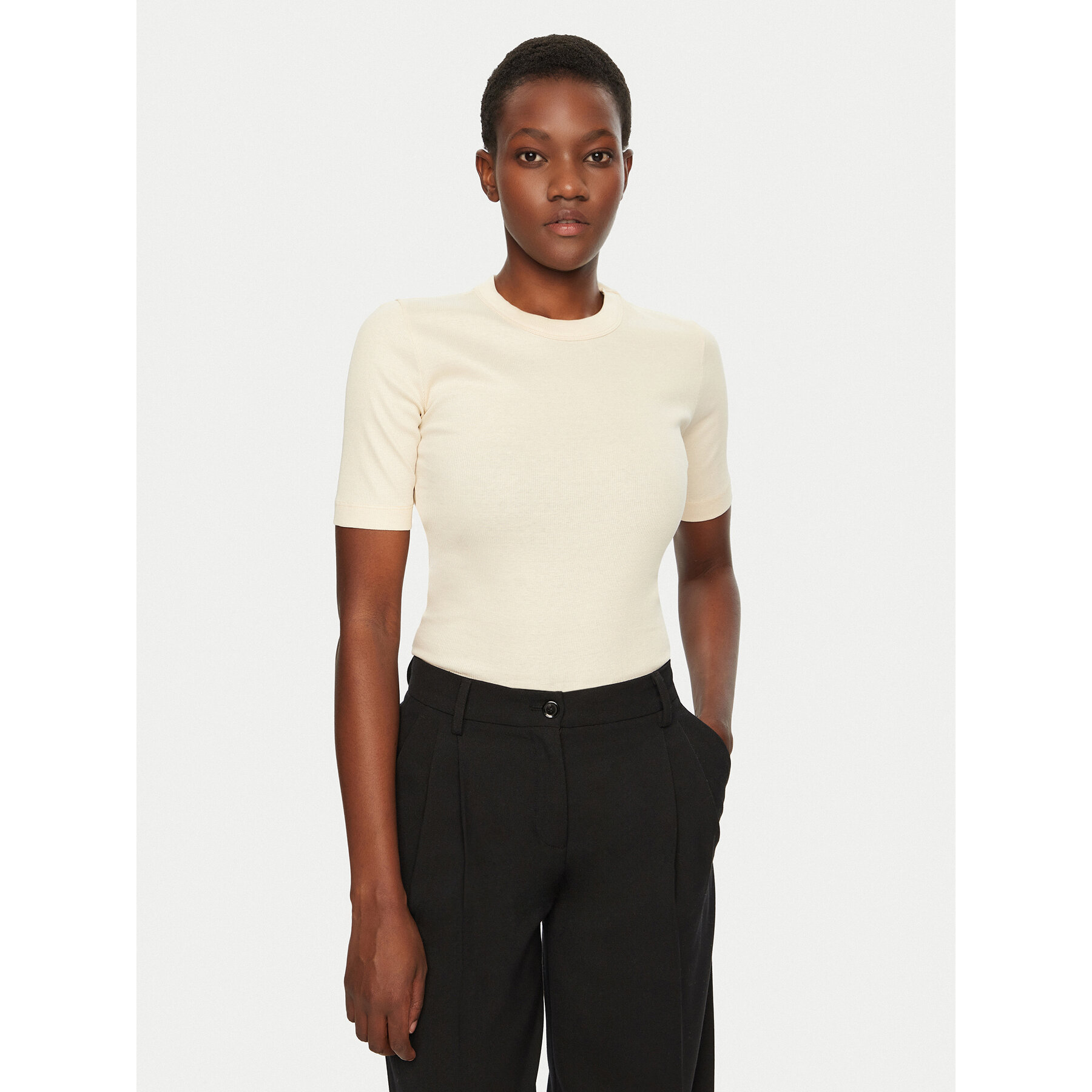 IVY OAK IVY OAK T-Shirt Kristin IO1100X2351 Μπεζ Slim Fit