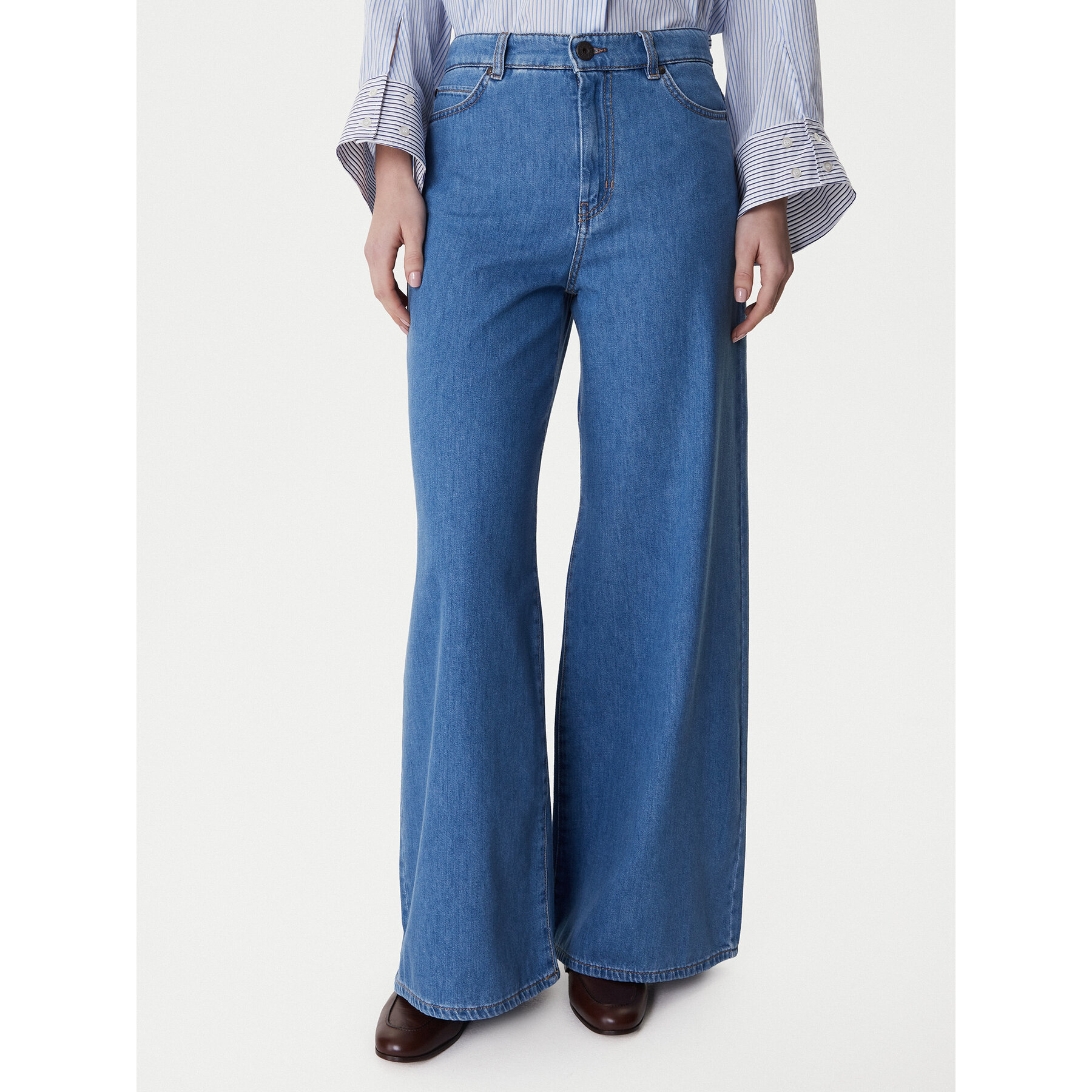 Weekend Max Mara Jeans Vega 2615181041 Blau Wide Leg