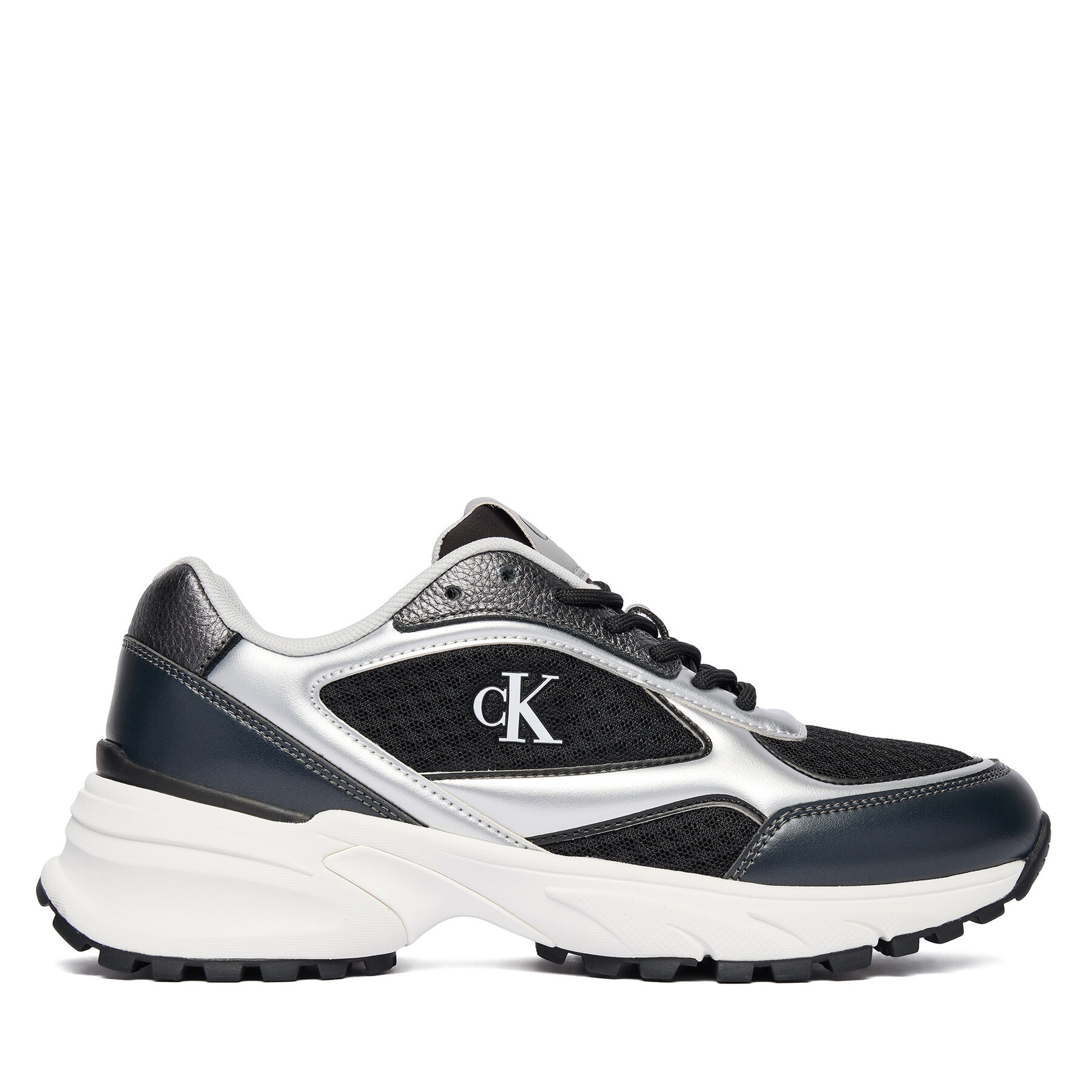Superge Calvin Klein Hike Runner Lace Up Mesh Mix Met YW0YW02063 Pisana