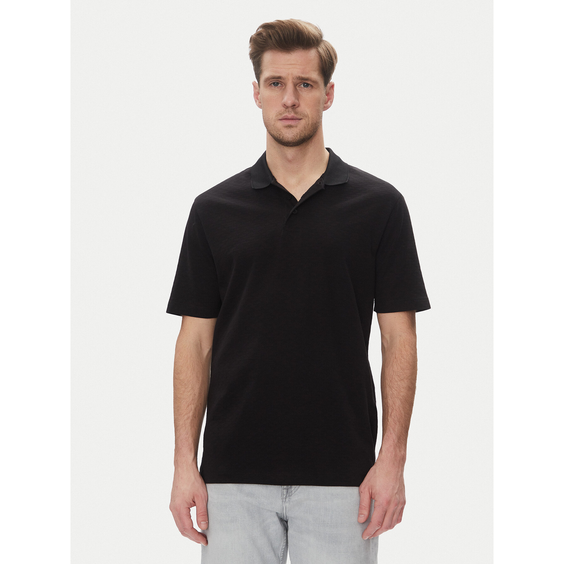 Armani Exchange Polo XM000729 AF13025 UC001 Μαύρο Regular Fit
