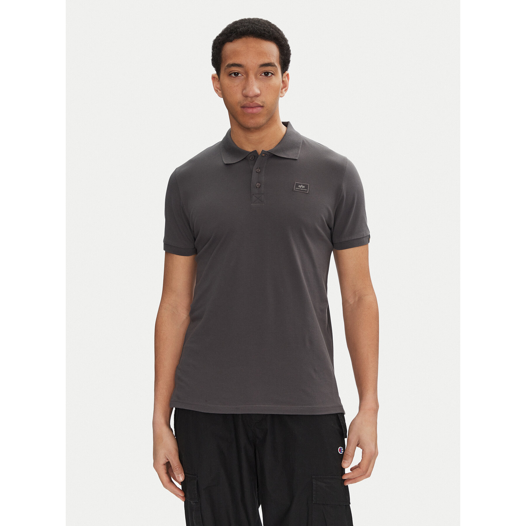 Alpha Industries Polo X-Fit 136600 Grigio Regular Fit