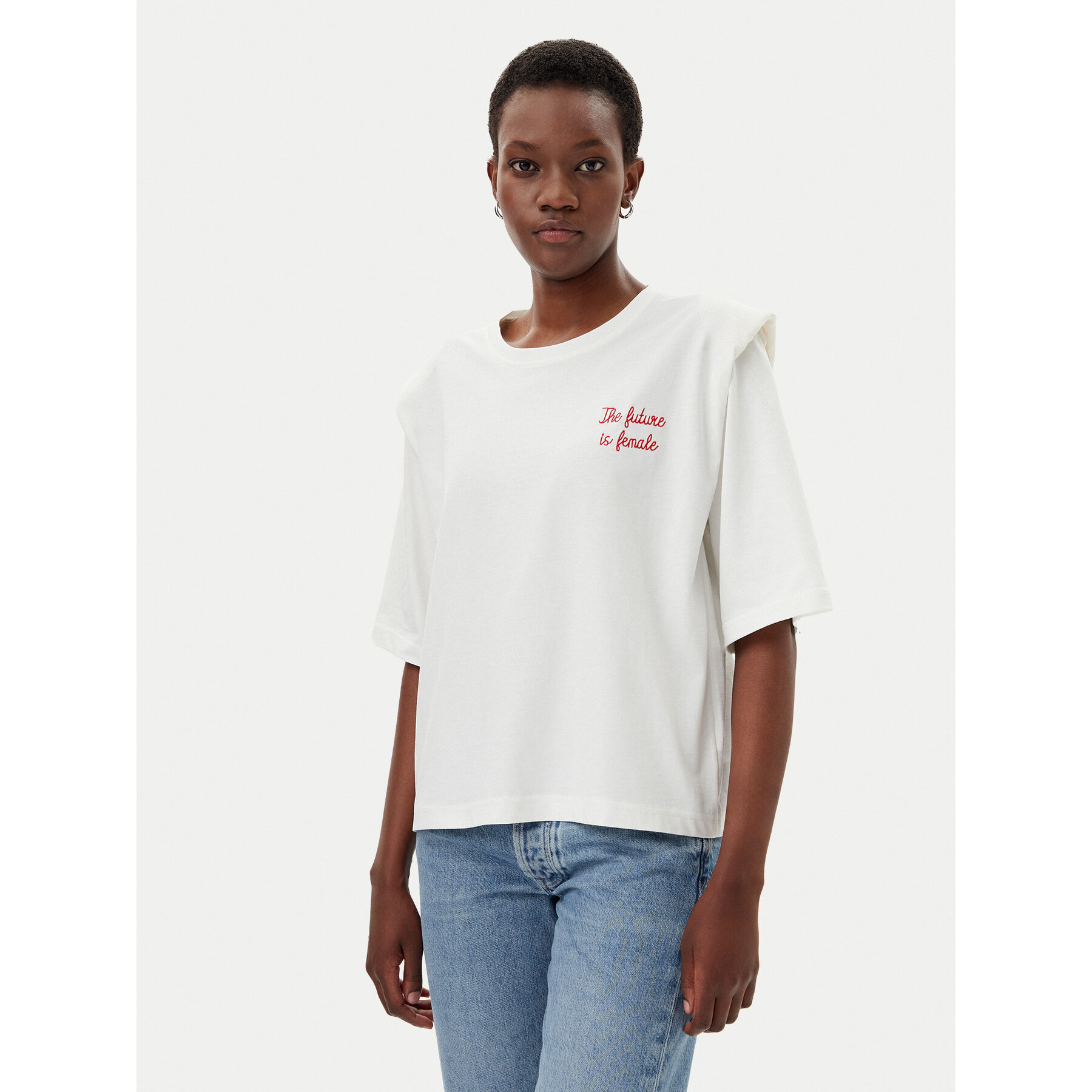 ViCOLO ViCOLO T-Shirt RD0013 Λευκό Regular Fit