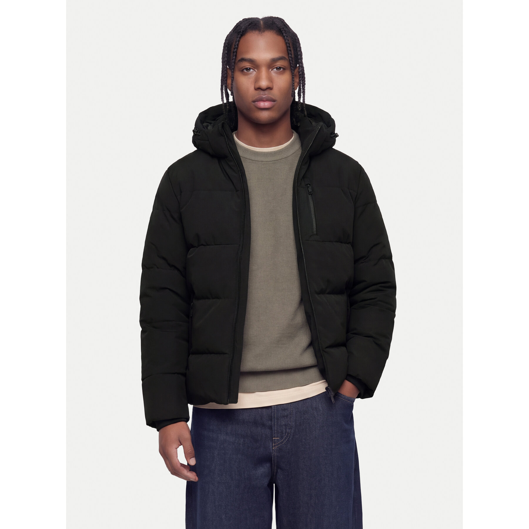 Jack & Jones Winterjacke Obecks 12298858 Schwarz Regular Fit