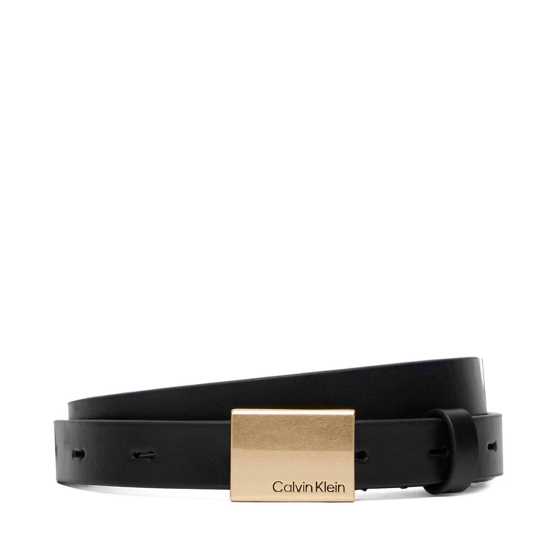 Remen Calvin Klein Titlecase Plaque Belt 20Mm LV04F7089G Crna