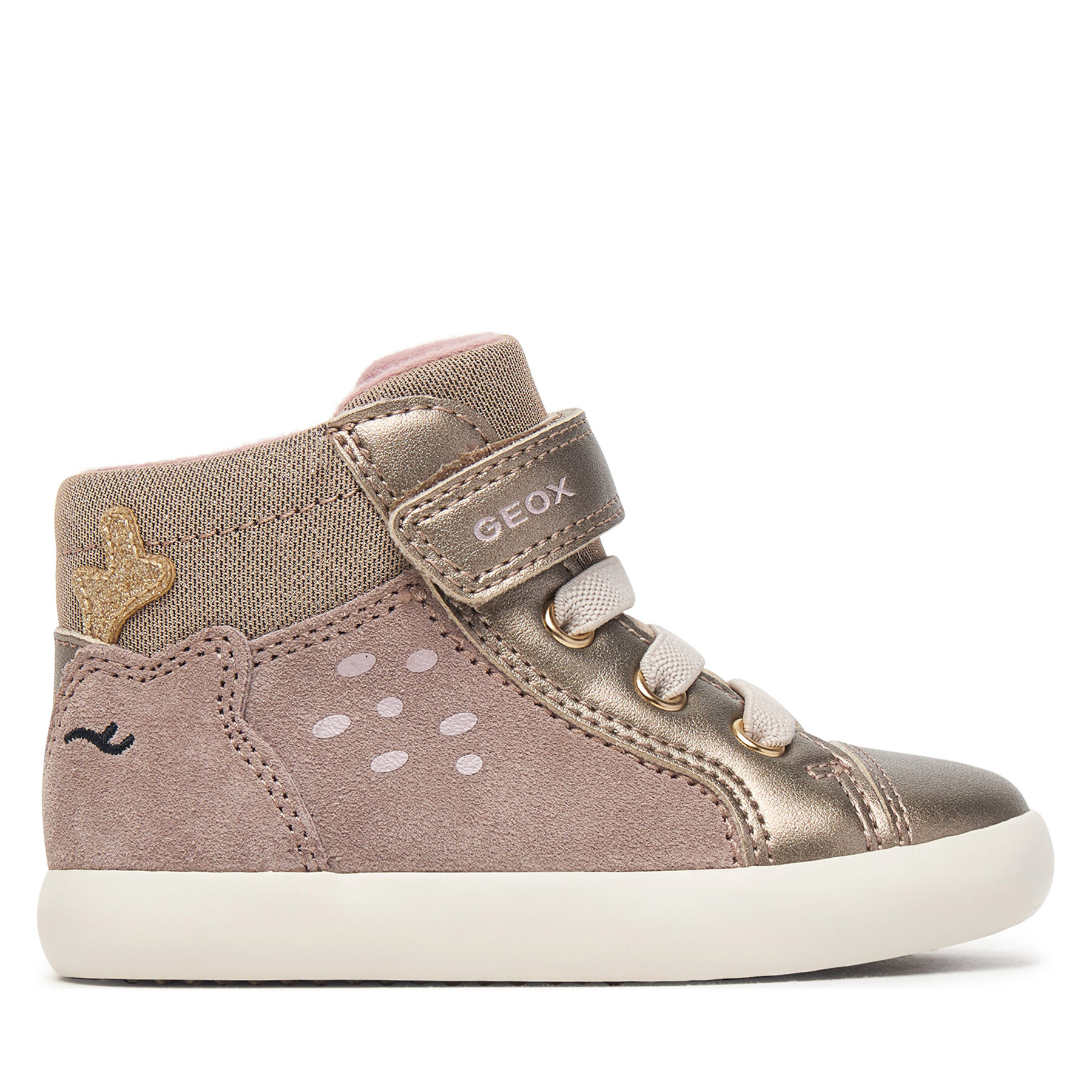Sneakersy Geox B Gisli Girl B661MA 022NF C5005 M Tmavo béžová
