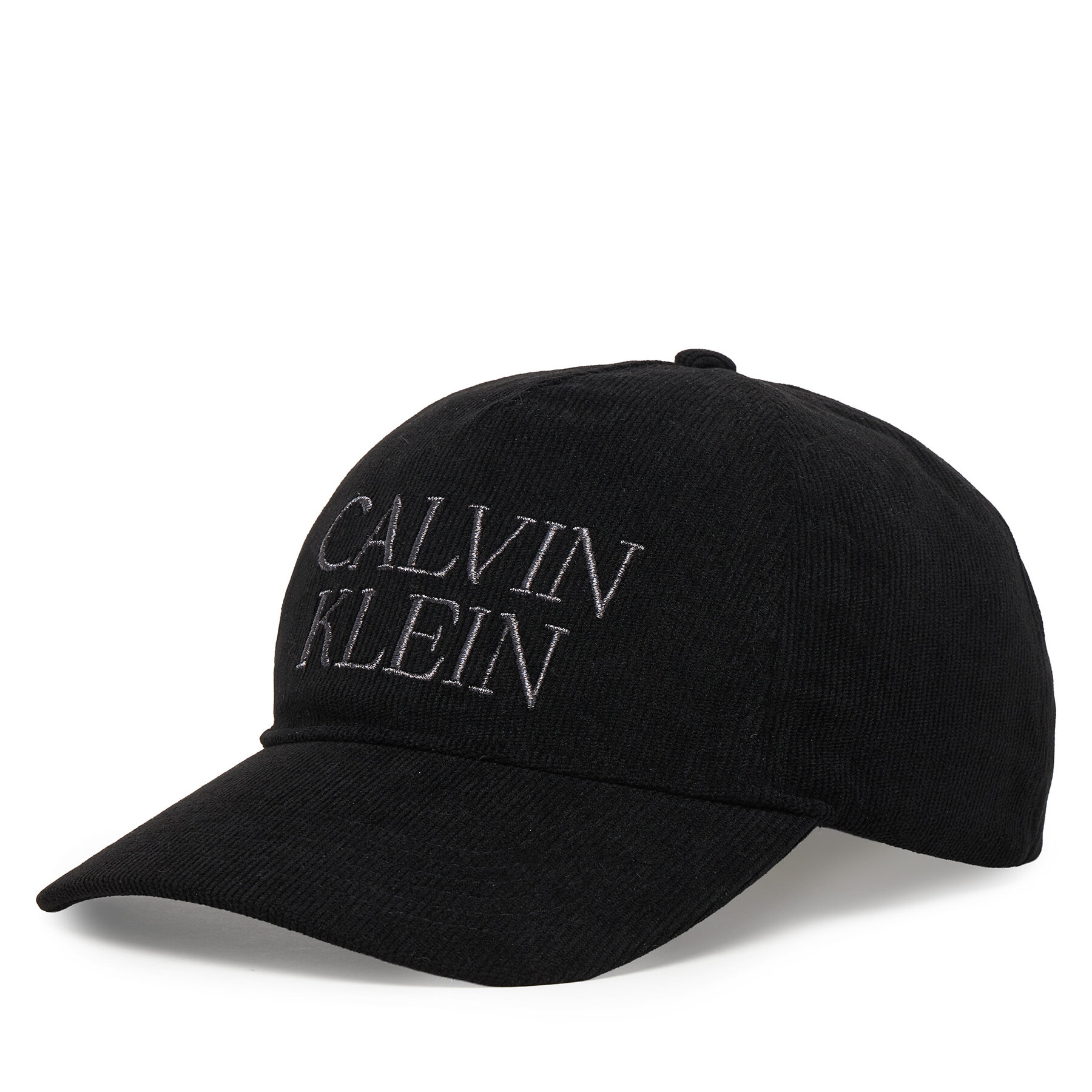 Kapa s šiltom Calvin Klein Corduroy Graphic 5 Panel Cap LV04D5064G Črna
