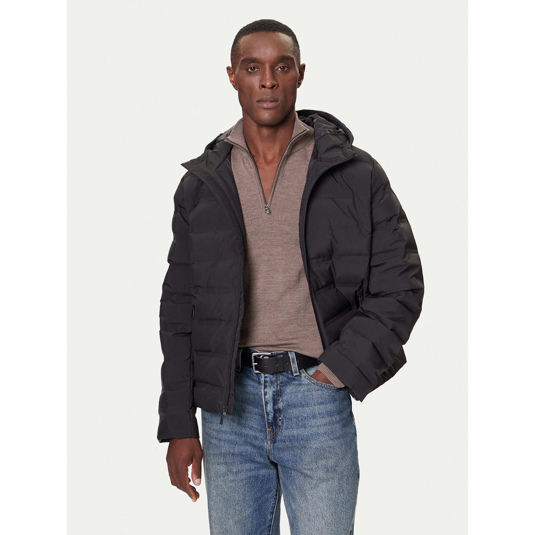 Calvin Klein Daunenjacke LV04LD521G Schwarz Regular Fit