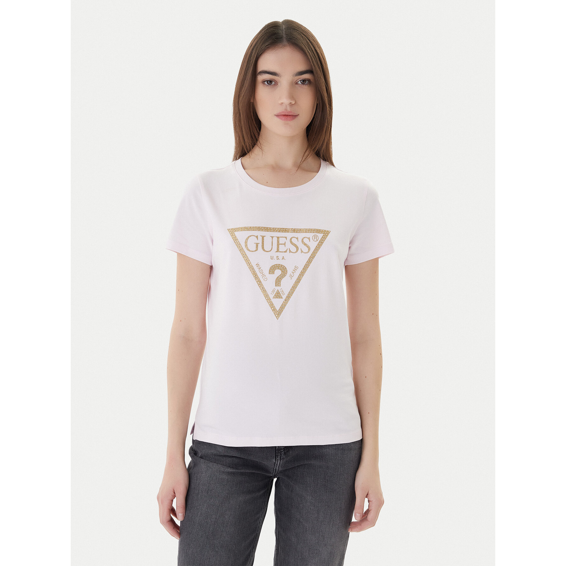 Guess Póló W4RI69 J1314 Rózsaszín Regular Fit
