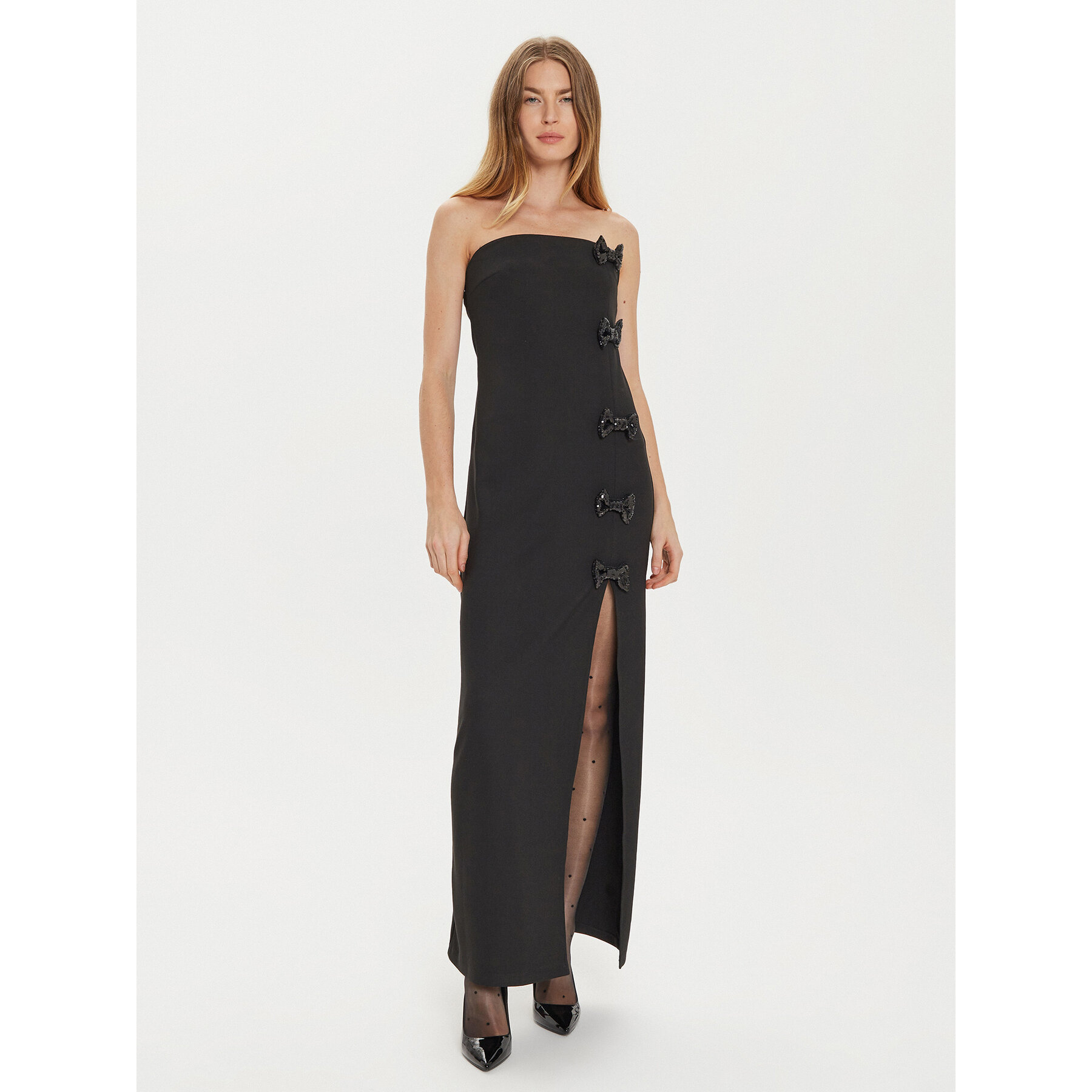 Eleh Abendkleid E00306 Schwarz Slim Fit