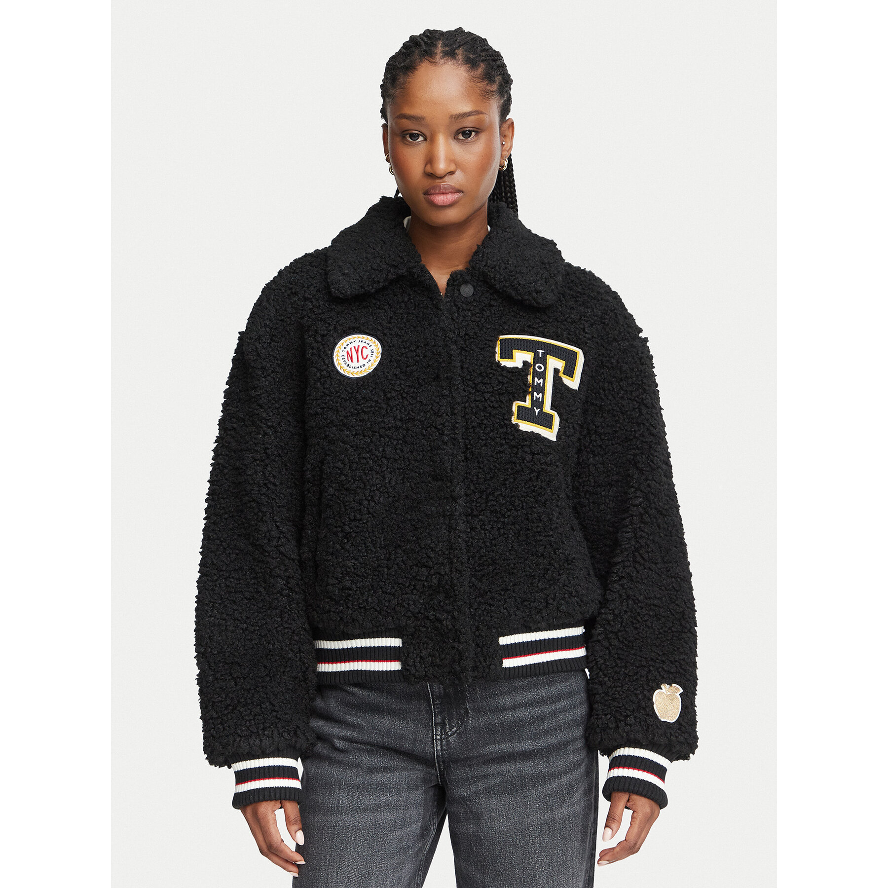 Tommy Jeans Bomberjacke Varsity DW0DW23426 Dunkelblau Regular Fit