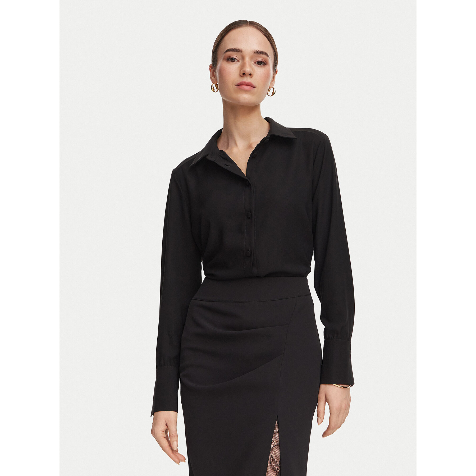 Rinascimento Hemd CFC0130227003 Schwarz Regular Fit