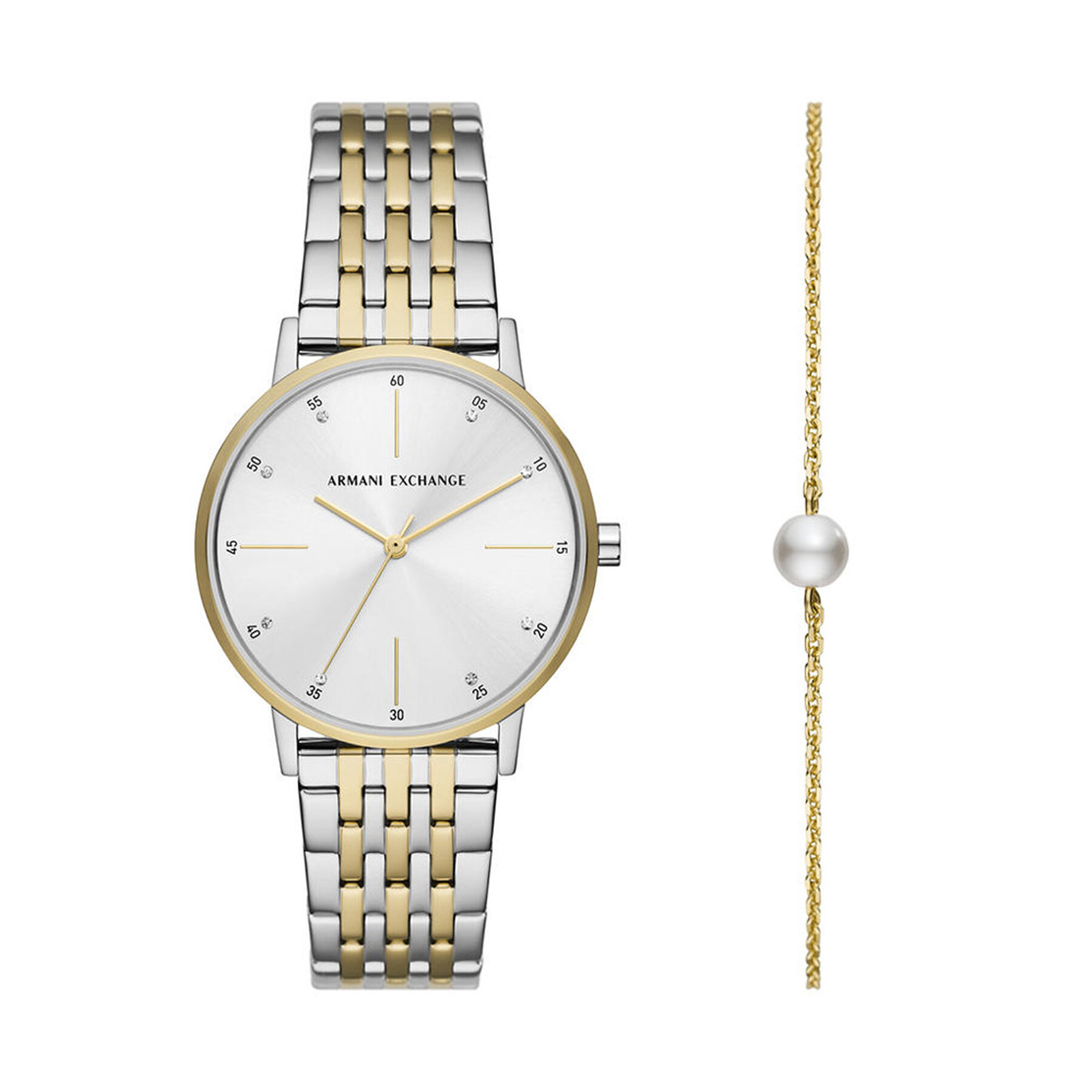 Hodinky Armani Exchange AX7156SET Strieborná
