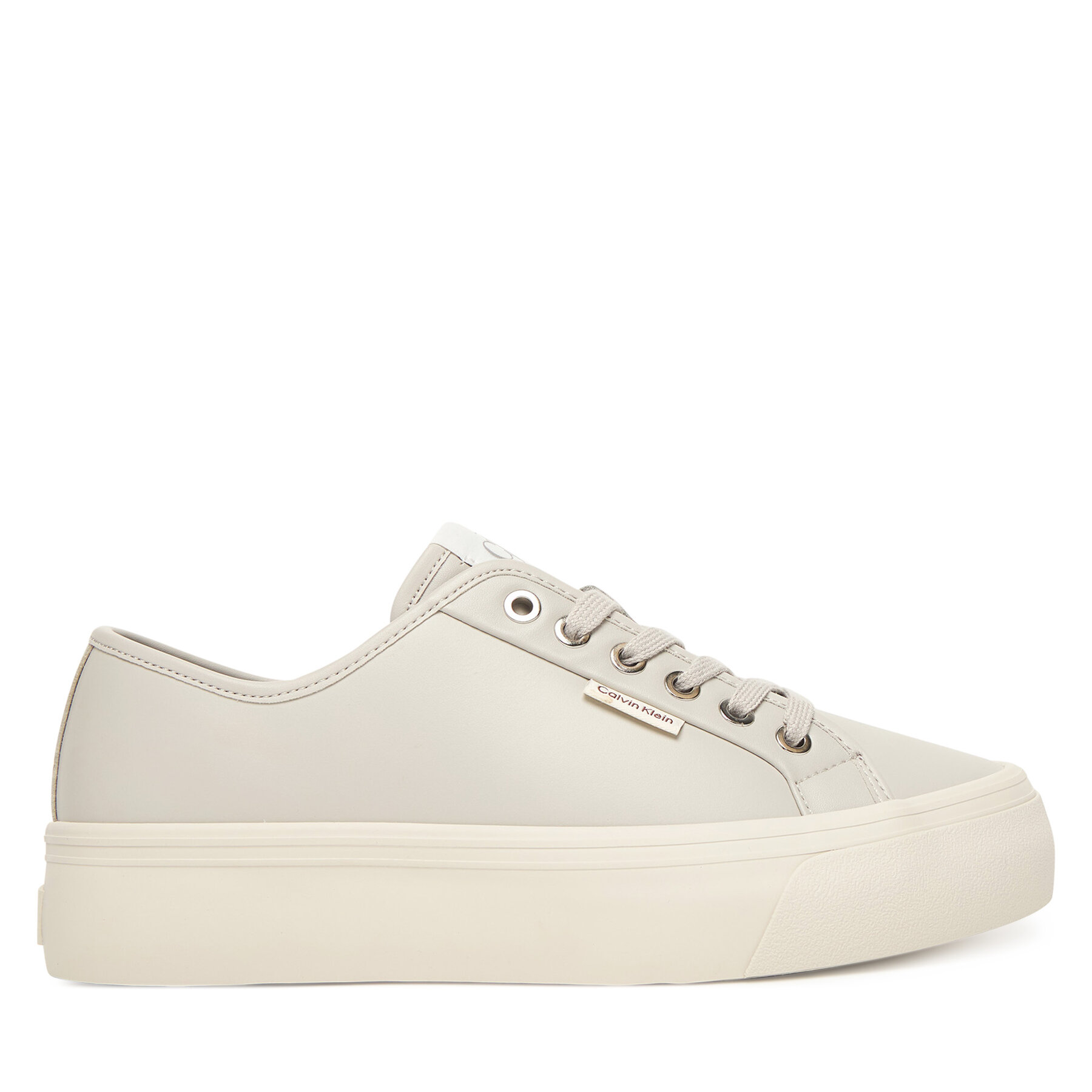 Sneakersy Calvin Klein Vulc Flatf Lace Up Lth YW0YW01932 Sivá