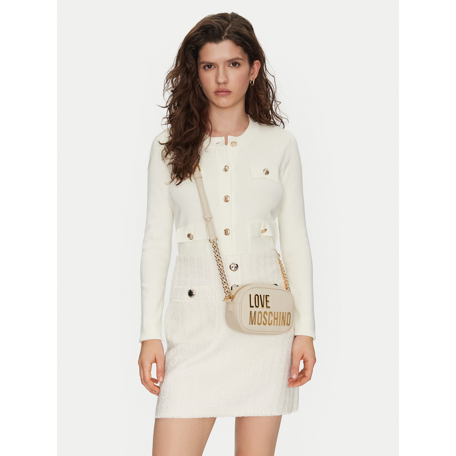 Geantă LOVE MOSCHINO JC4026PP1MKD0110 Crem
