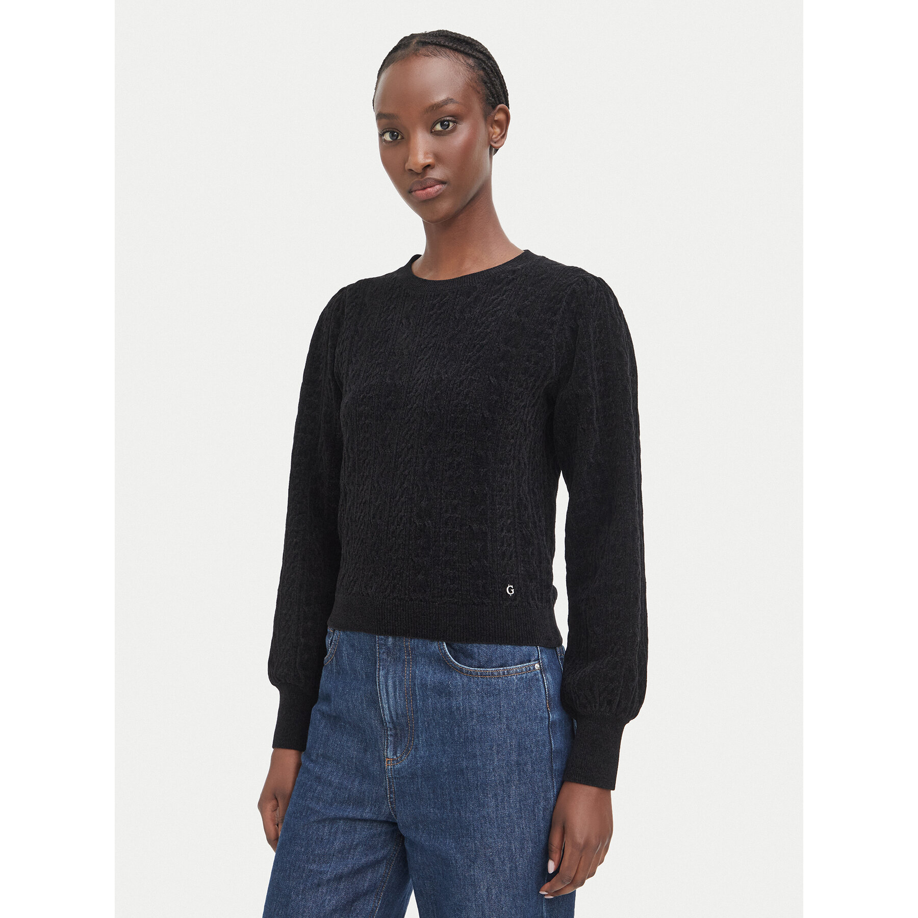 Guess Pullover W6BR44 Z1441 Schwarz Regular Fit