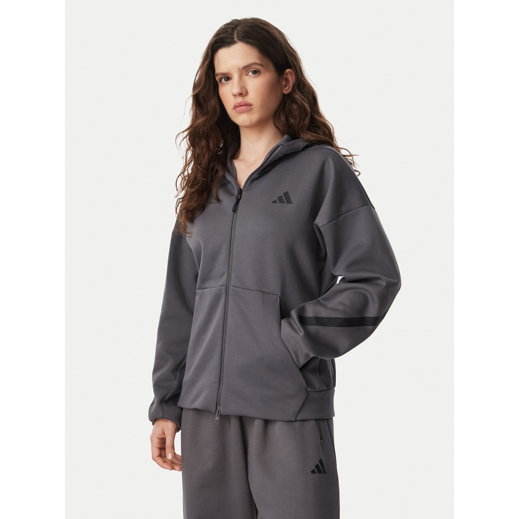 adidas Sweatshirt Z.N.E. Full Zip KF6331 Grau Regular Fit
