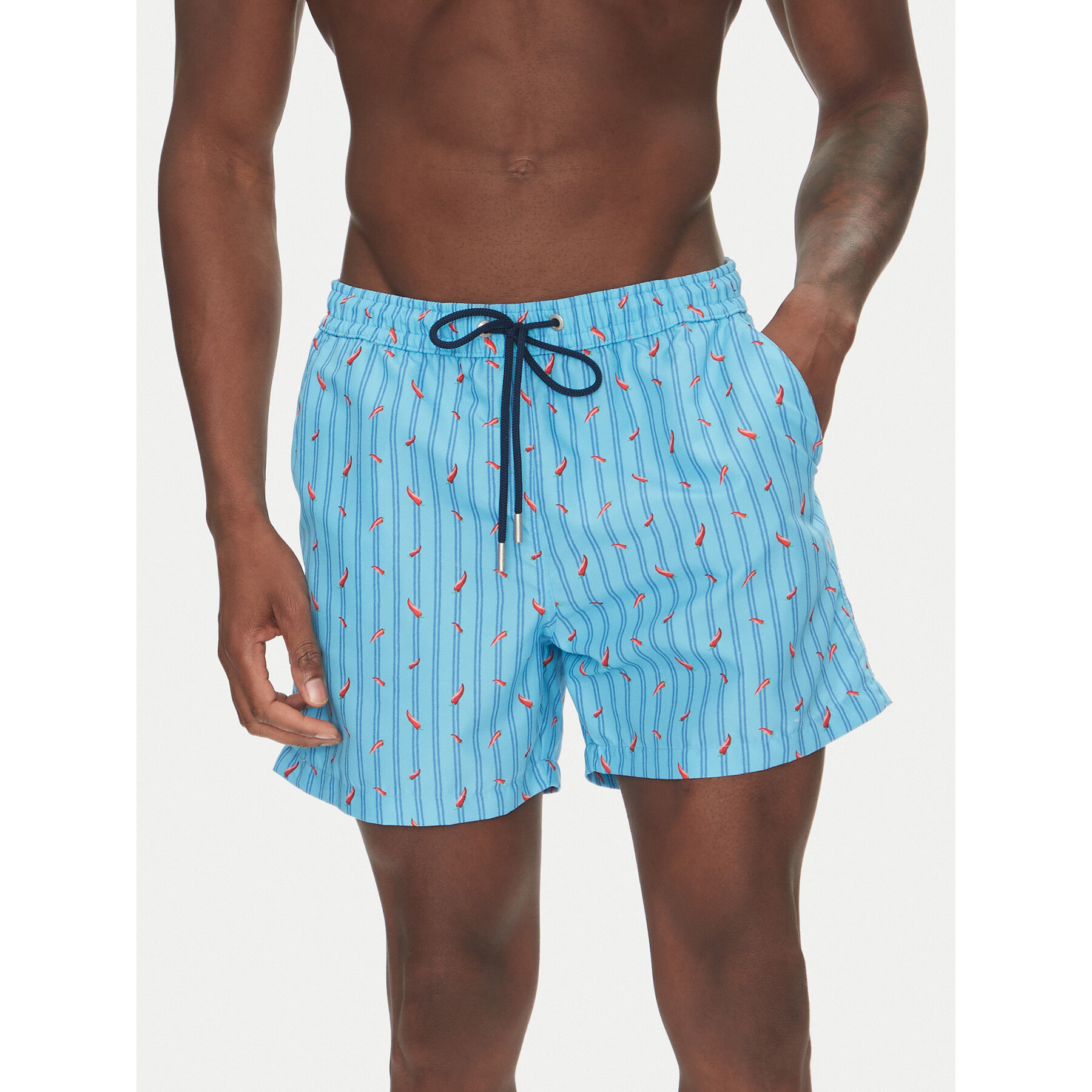 HOM Badeshorts Espelette 402993 Himmelblau Regular Fit
