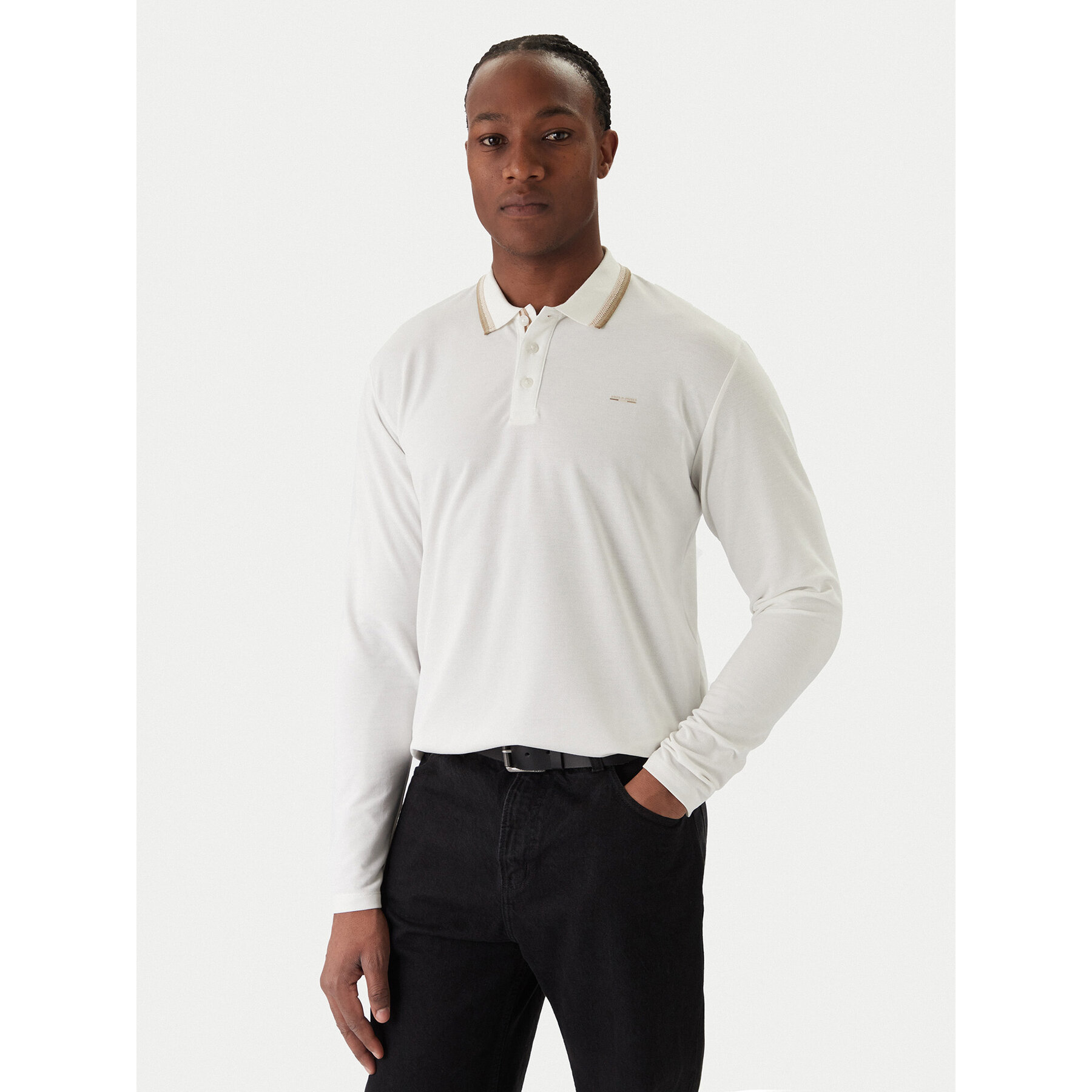 Jack & Jones Polo Blualves 12287520 Λευκό Regular Fit